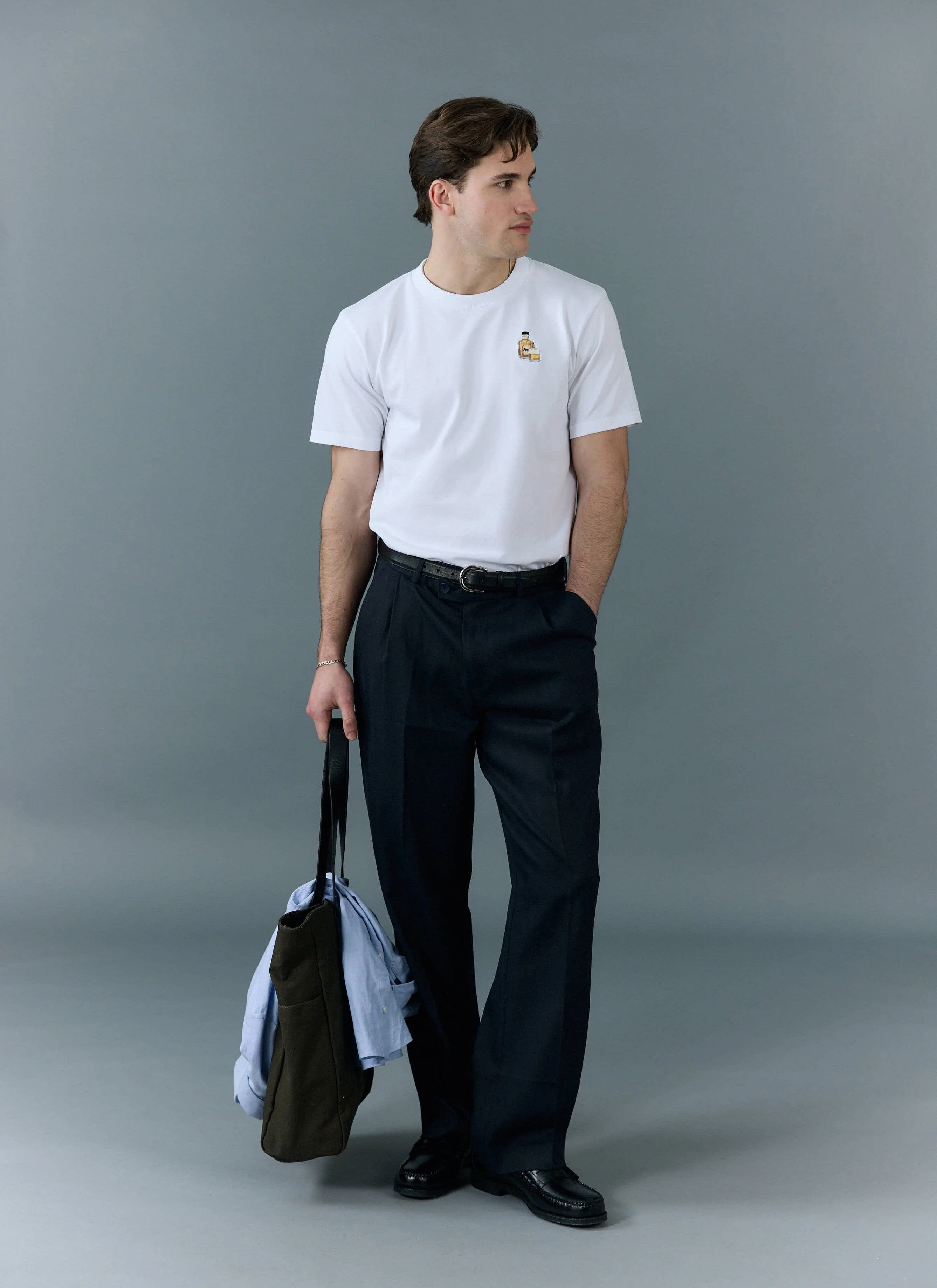 2273-old-fashioned-t-shirt-embroidered-organic-cotton-white-5.webp Old Fashioned T Shirt | Embroidered Organic Cotton | White