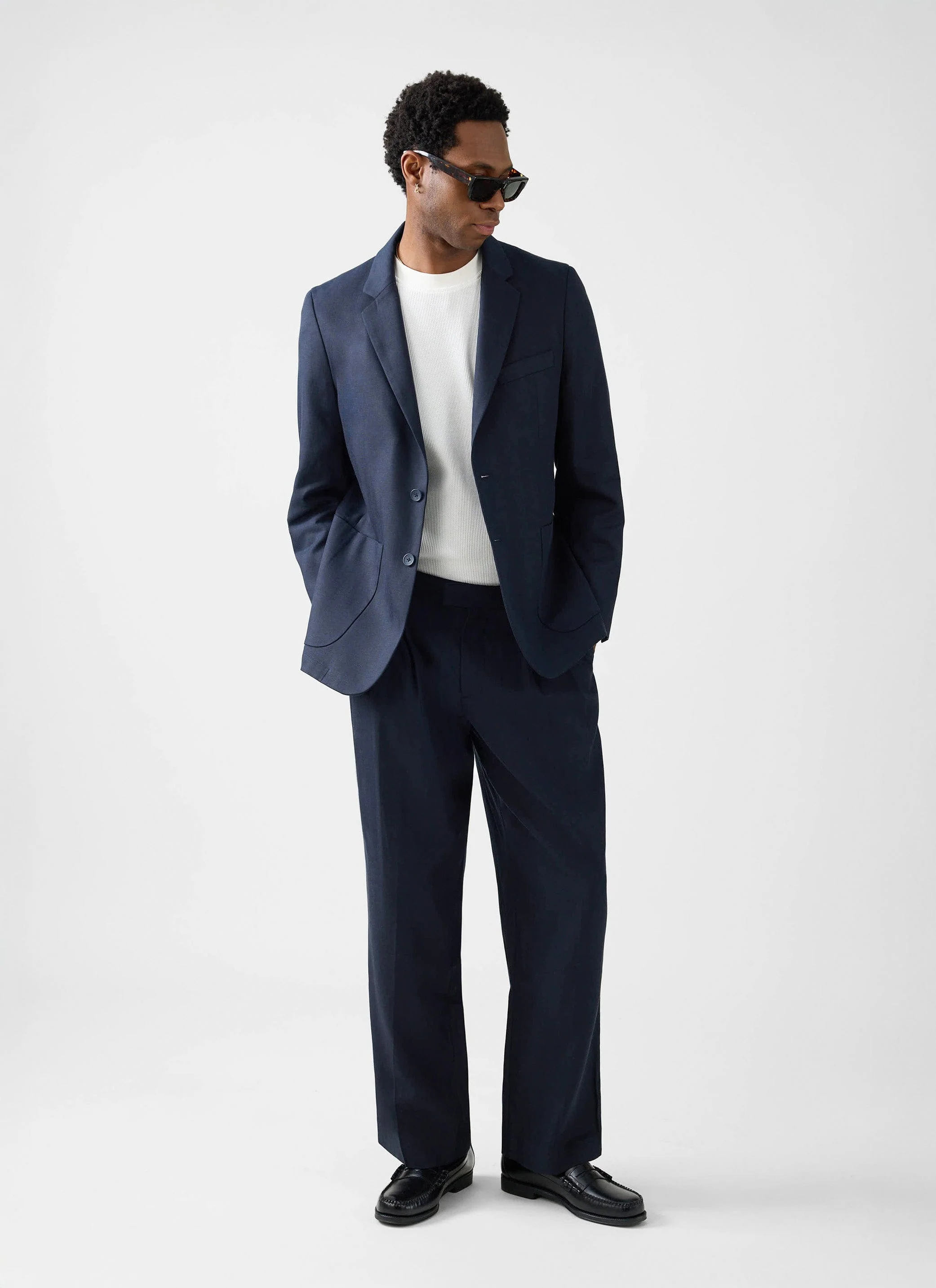 Tailored Two Piece Suit | Lyocell | Navy