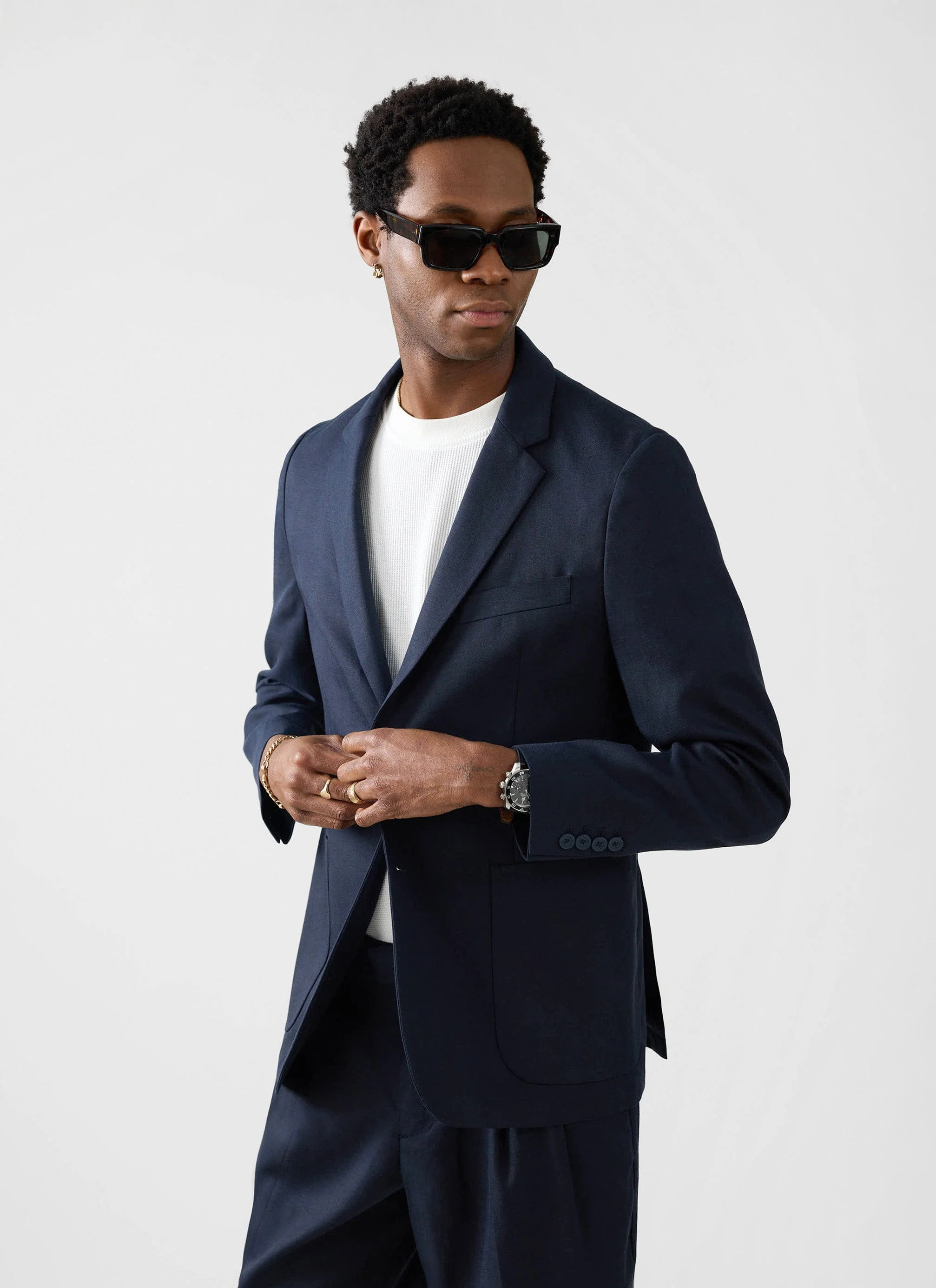 Tailored Two Piece Suit | Lyocell | Navy