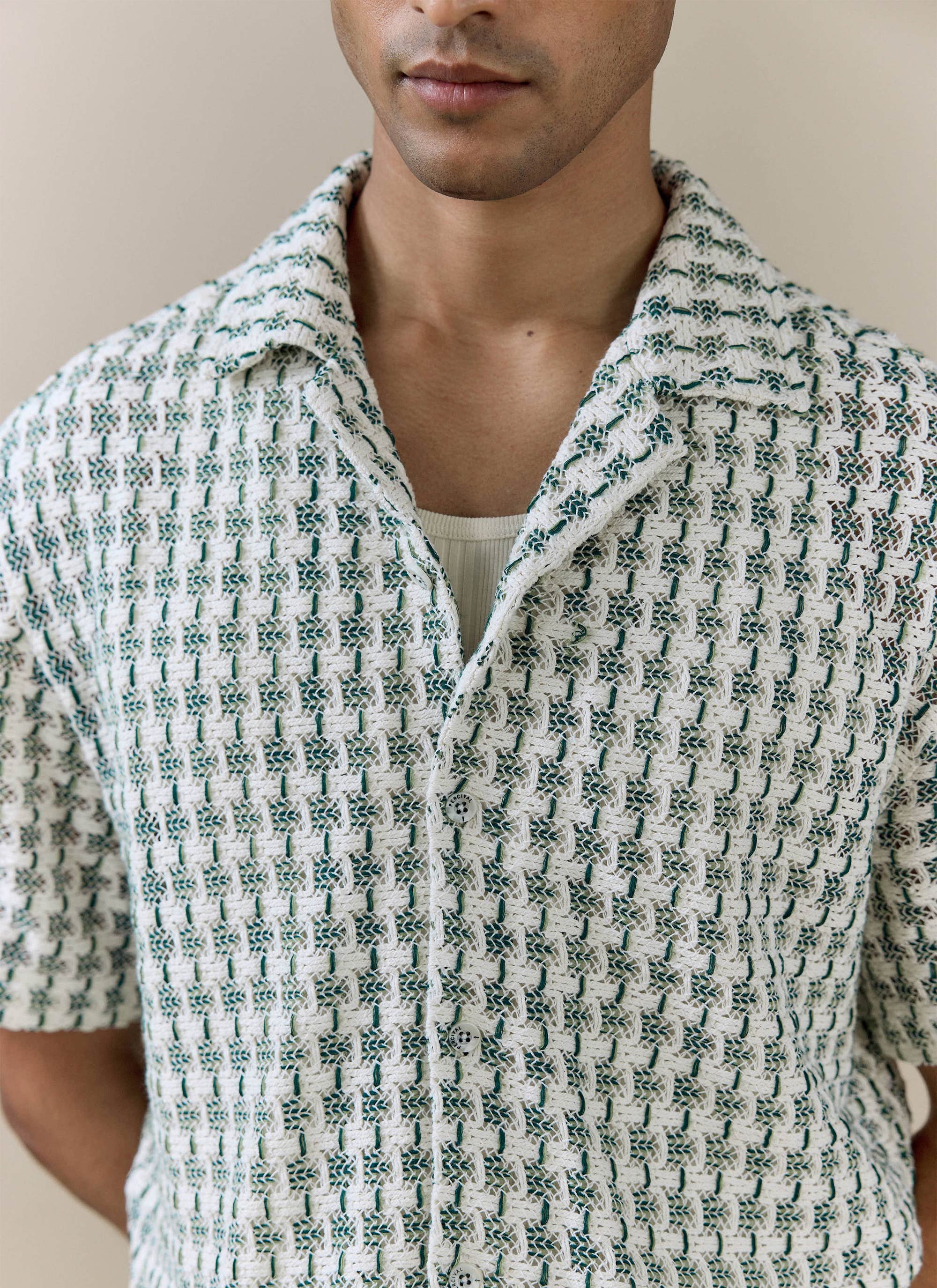 257-freddie-crochet-boxy-shirt-cotton-green-4.jpg Freddie Crochet Boxy Shirt | Cotton | Green