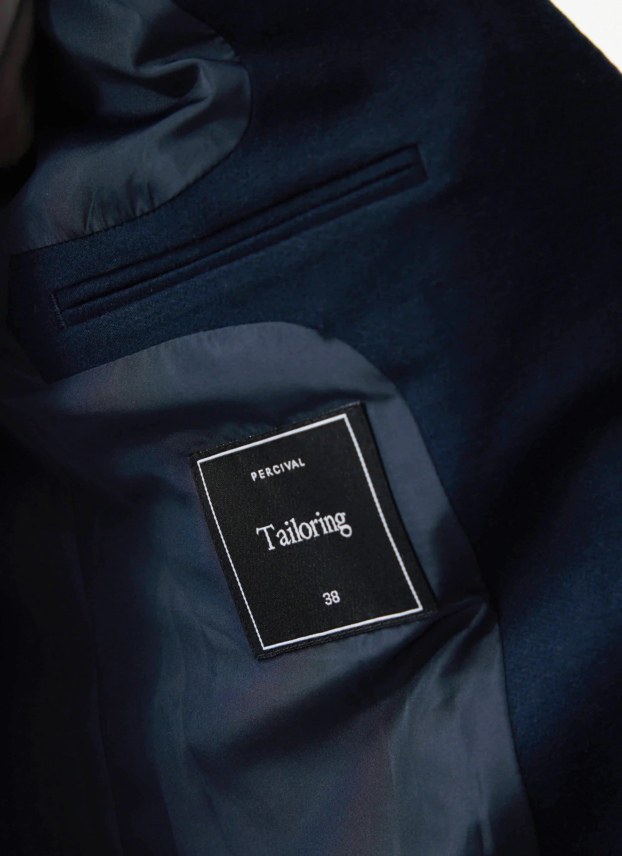 Tailored Moleskin Blazer | Navy