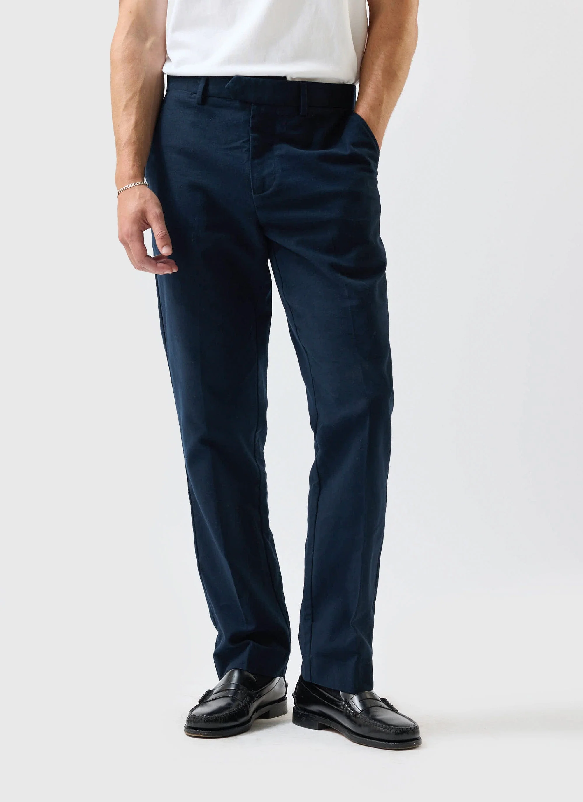 2671-28-s-28-s-variation-1.webp Tailored Moleskin Straight Leg Trousers | Navy