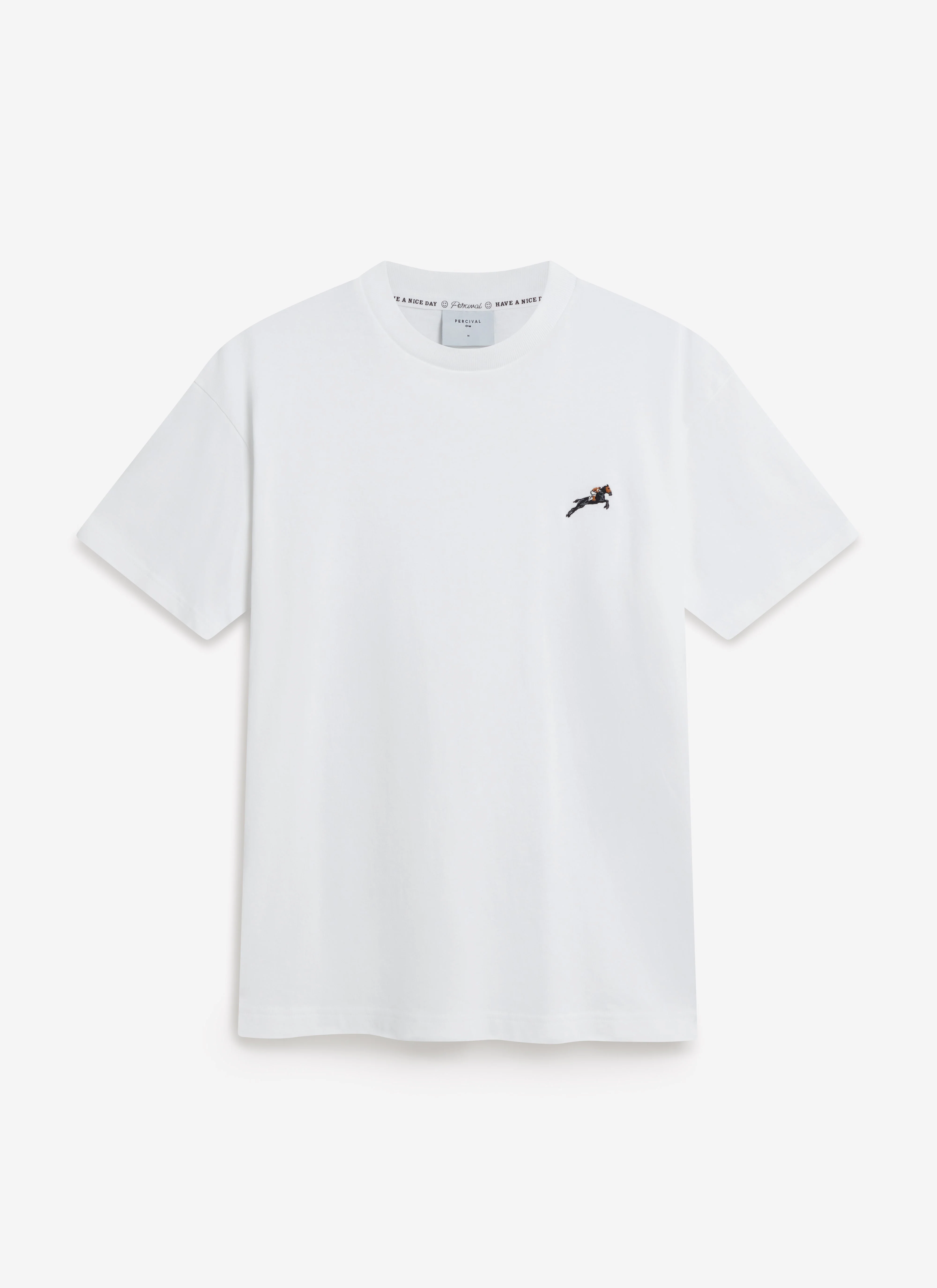 2690-galloping-horse-embroidered-t-shirt-organic-cotton-white-4.webp Galloping Horse Embroidered T Shirt | Organic Cotton | White