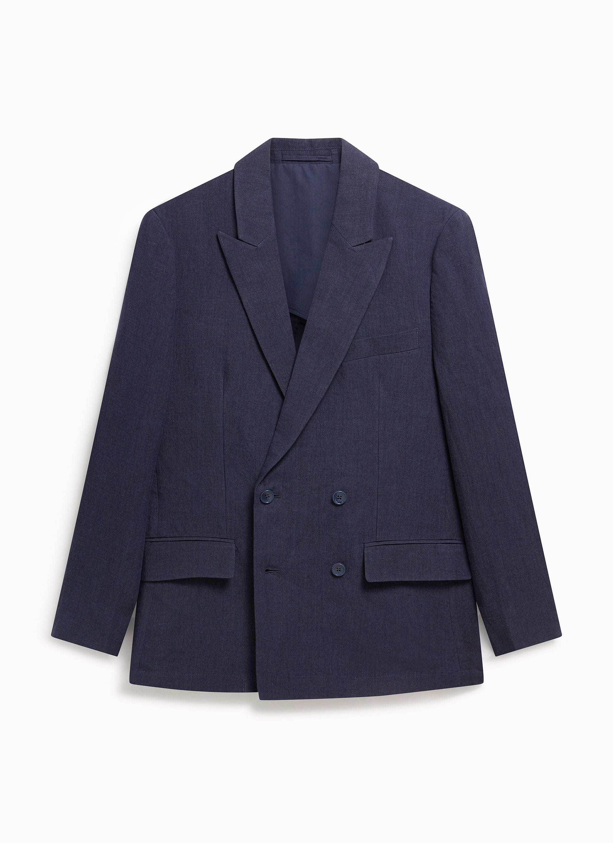 2743-tailored-double-breasted-blazer-linen-navy-12.jpg Tailored Double Breasted Blazer | Linen | Navy
