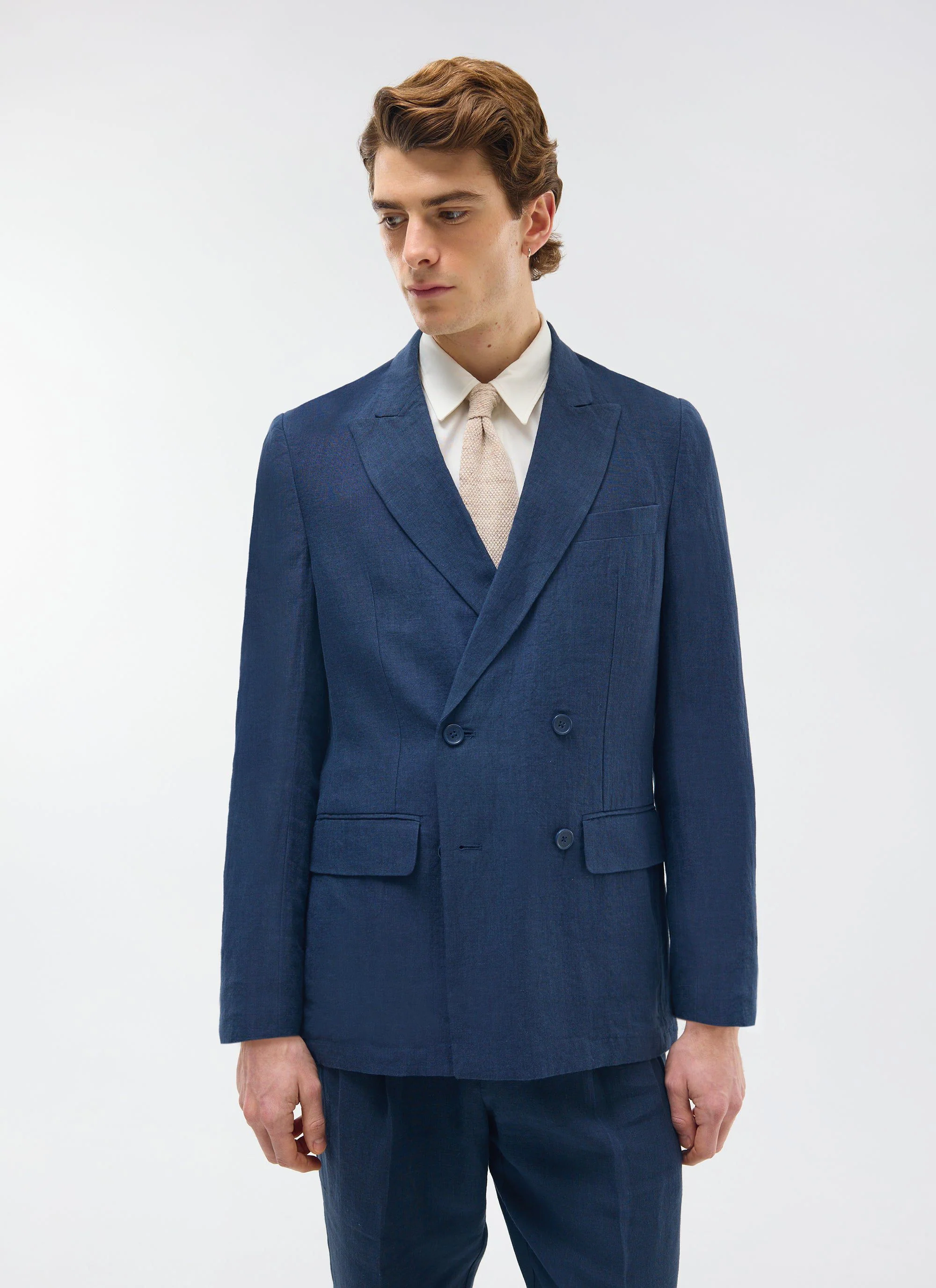 2743-tailored-double-breasted-blazer-linen-navy-2.webp Tailored Double Breasted Blazer | Linen | Navy