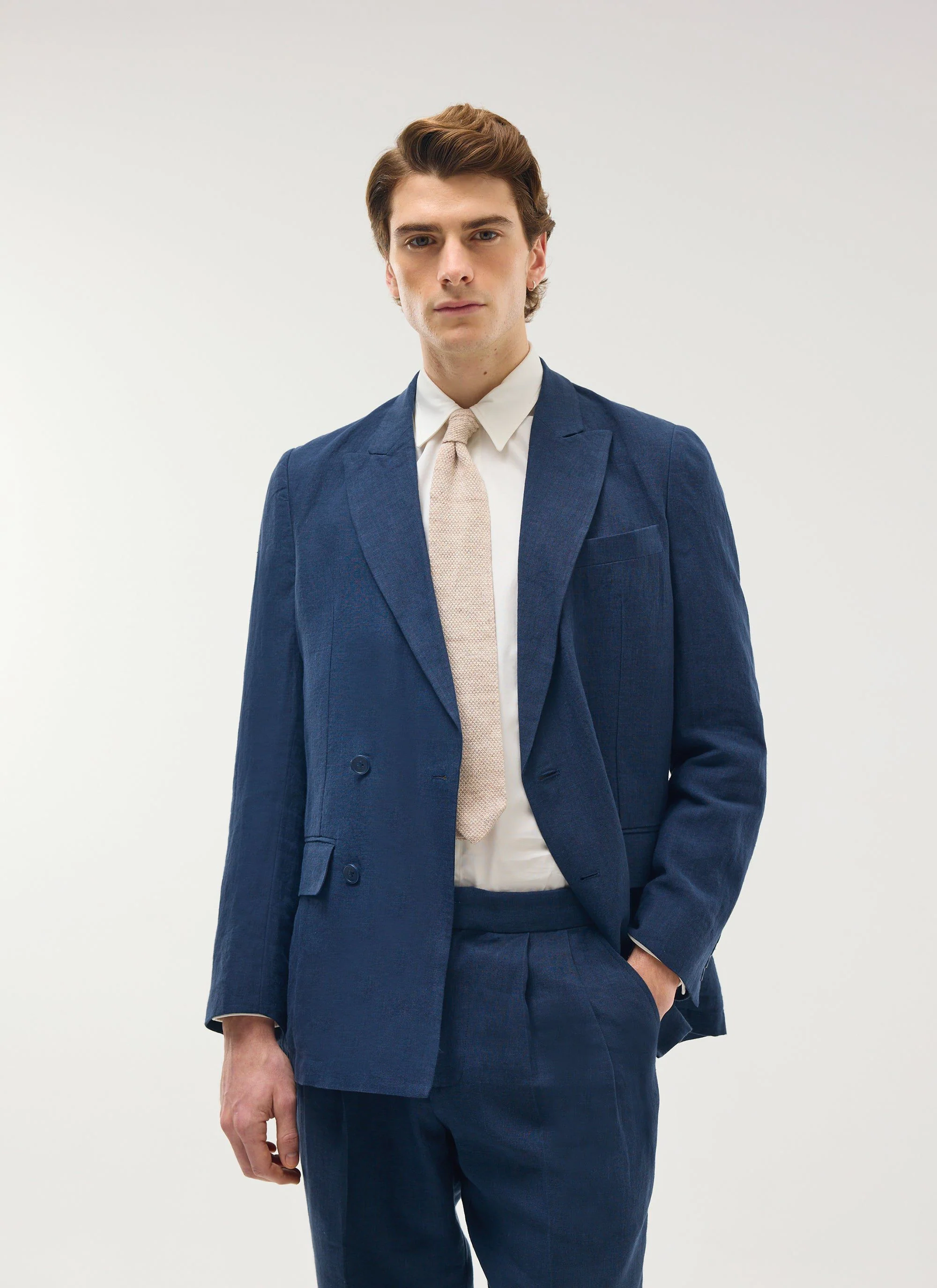 2743-tailored-double-breasted-blazer-linen-navy-3.webp Tailored Double Breasted Blazer | Linen | Navy