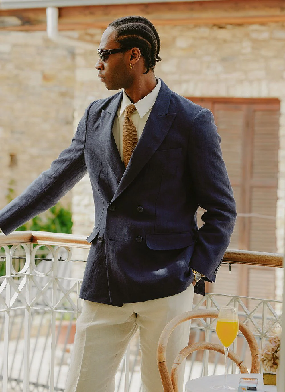 2743-tailored-double-breasted-blazer-linen-navy-5.webp Tailored Double Breasted Blazer | Linen | Navy