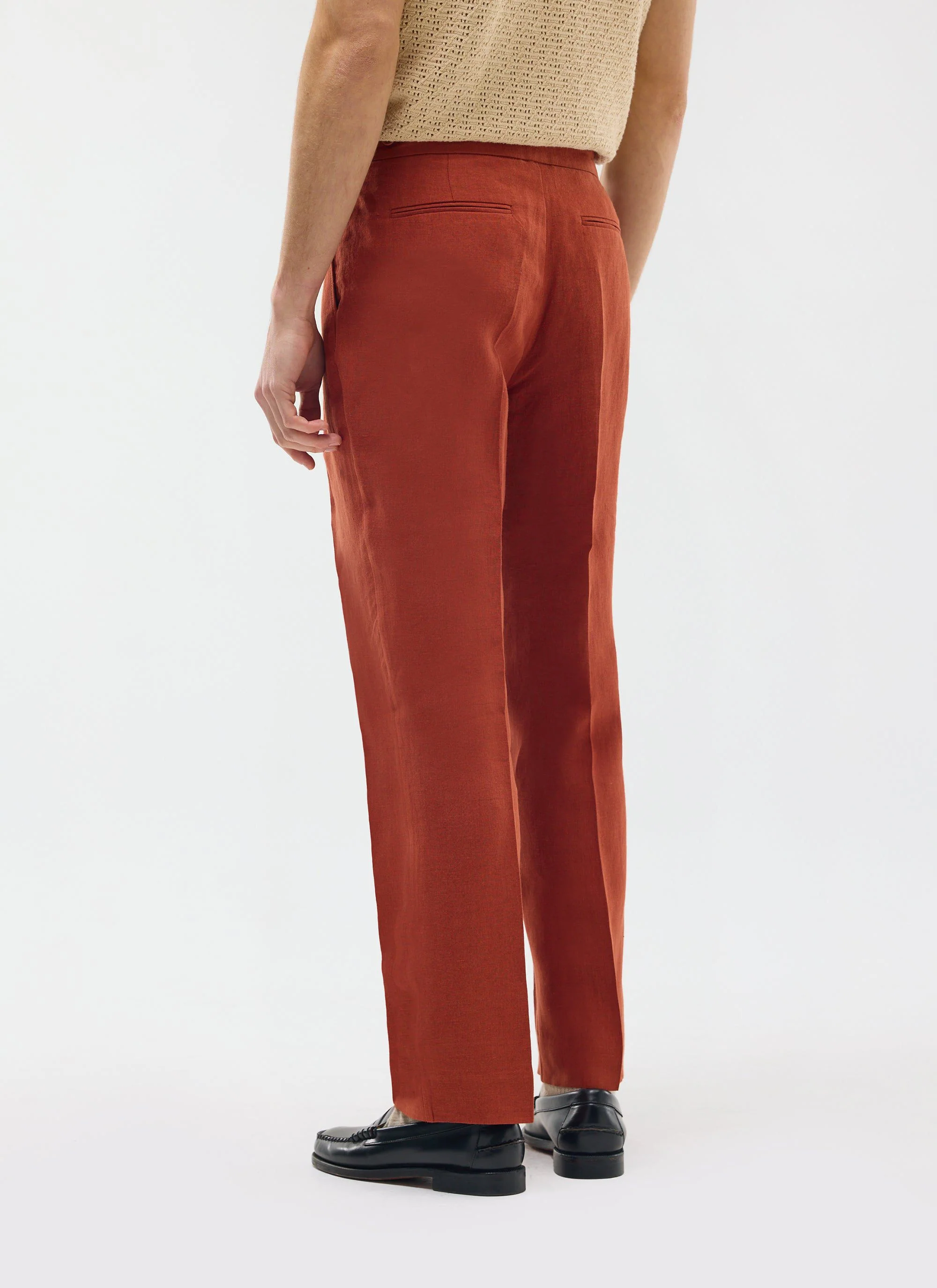 2758-pleated-tailored-trousers-linen-rust-5.webp Pleated Tailored Trousers | Linen | Rust
