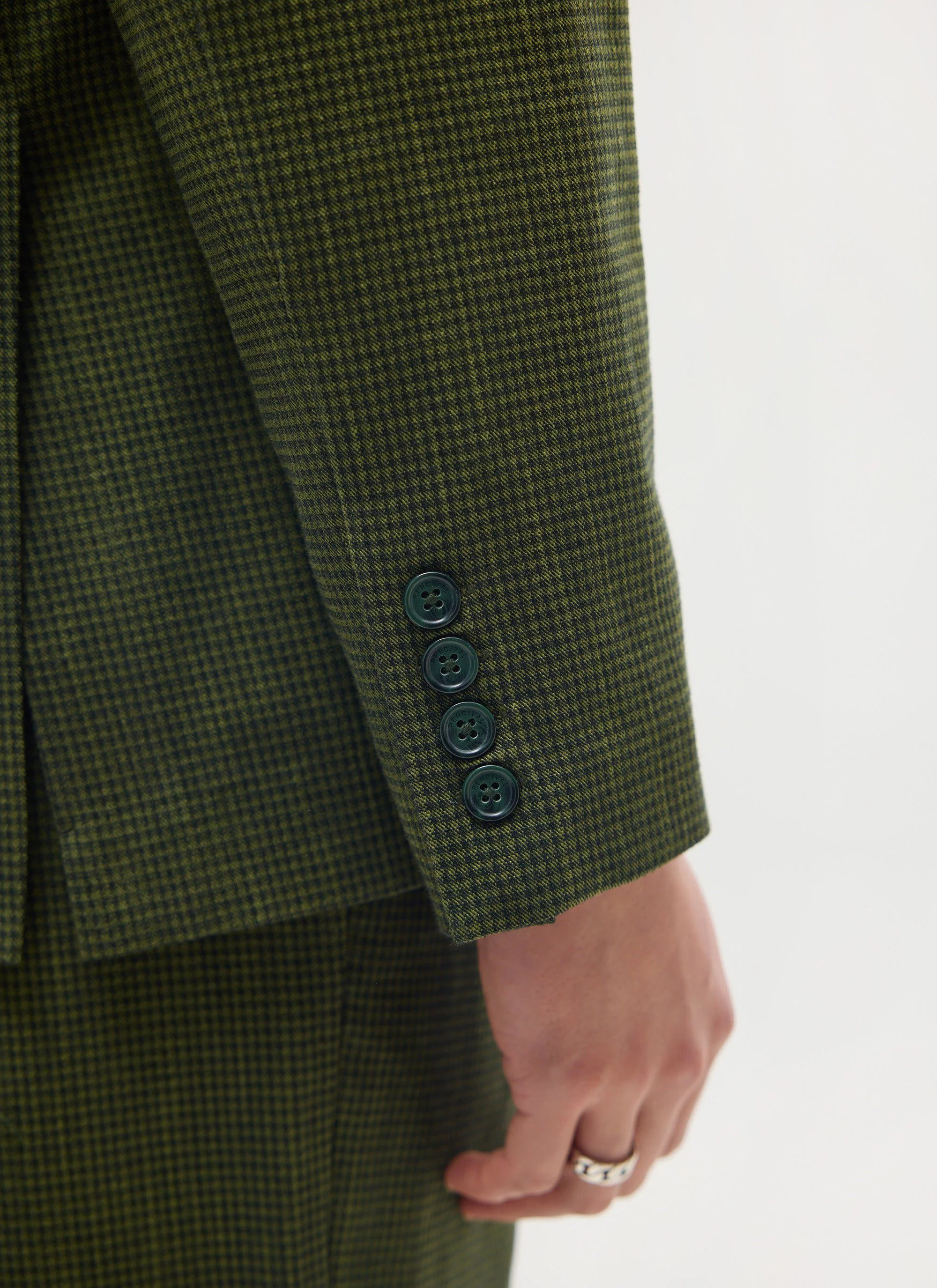 2777-relaxed-tailored-blazer-micro-check-forest-4.webp Relaxed Tailored Blazer | Micro Check | Forest