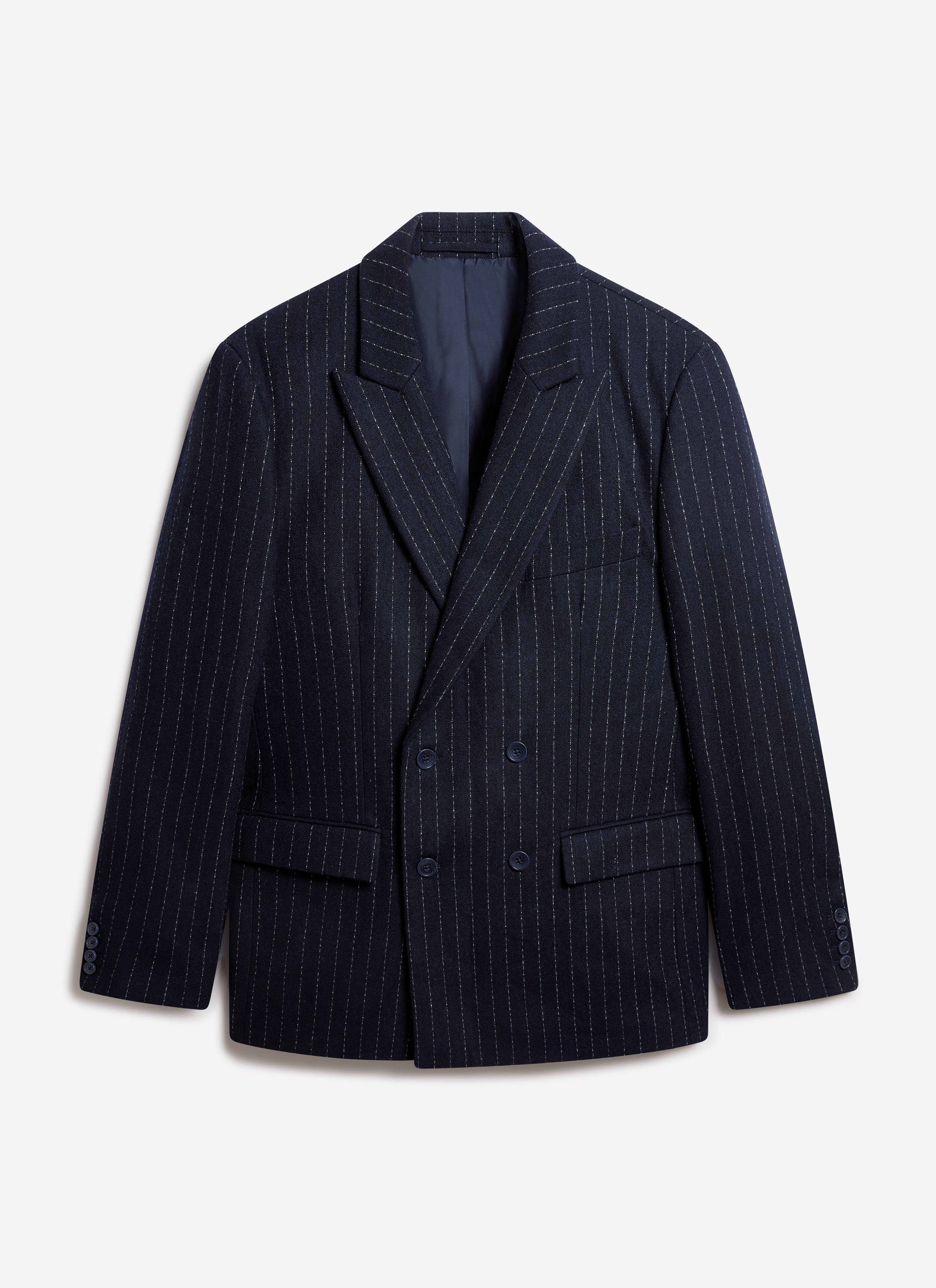 2906-textured-stripe-double-breasted-blazer-navy-10.jpg Textured Stripe Double Breasted Blazer | Navy