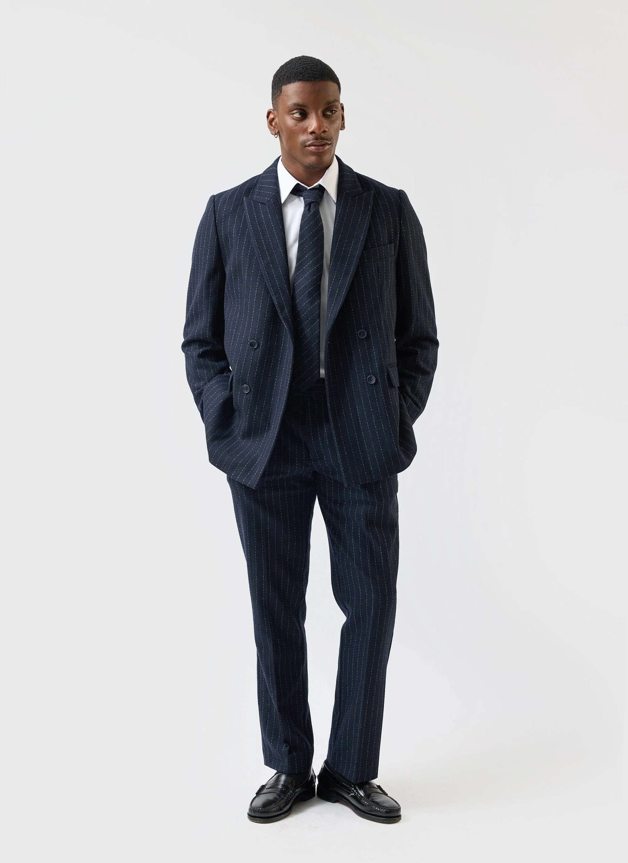 2906-textured-stripe-double-breasted-blazer-navy-2.webp Textured Stripe Double Breasted Blazer | Navy