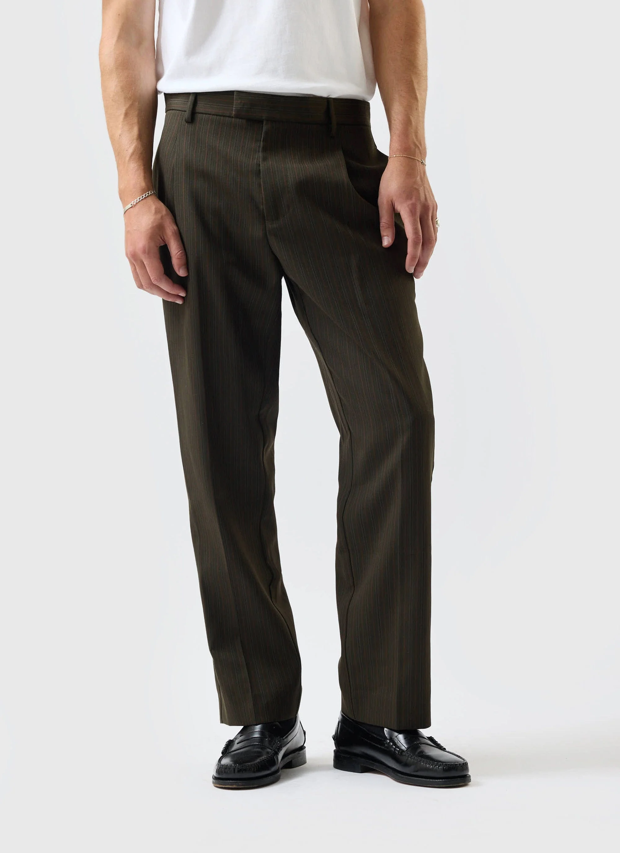 Pleated Tailored Chapter Trousers | Forest