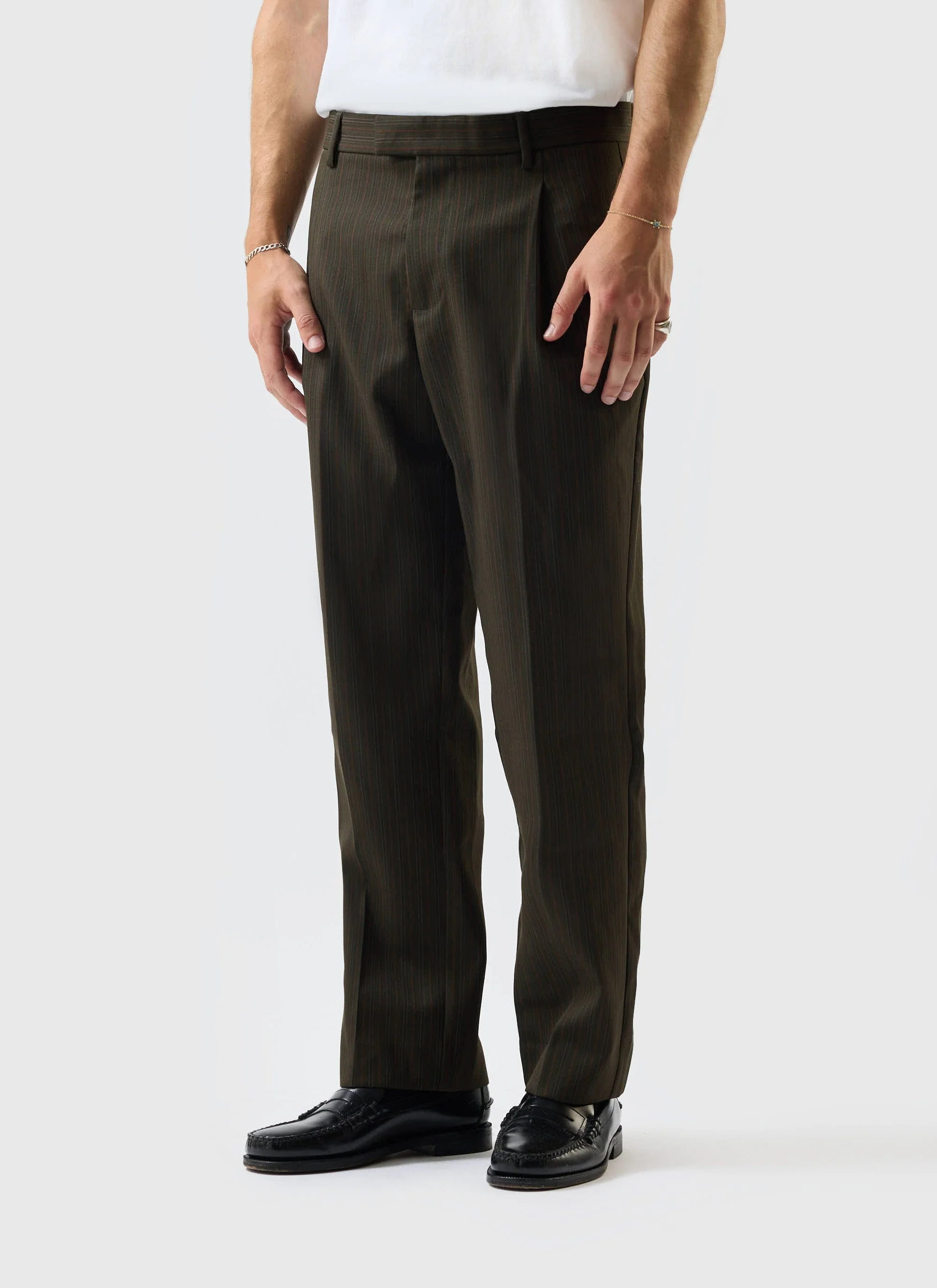 Pleated Tailored Chapter Trousers | Forest