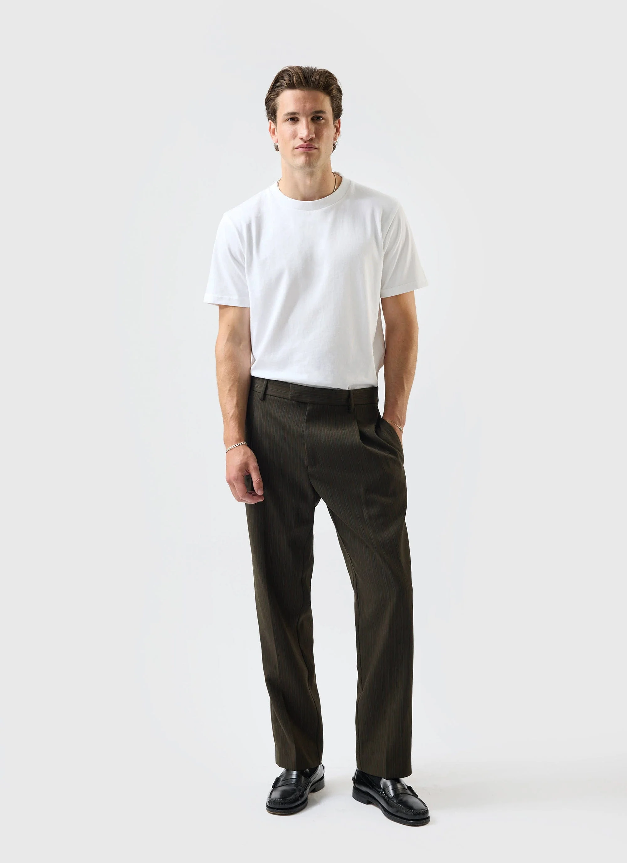 Pleated Tailored Chapter Trousers | Forest