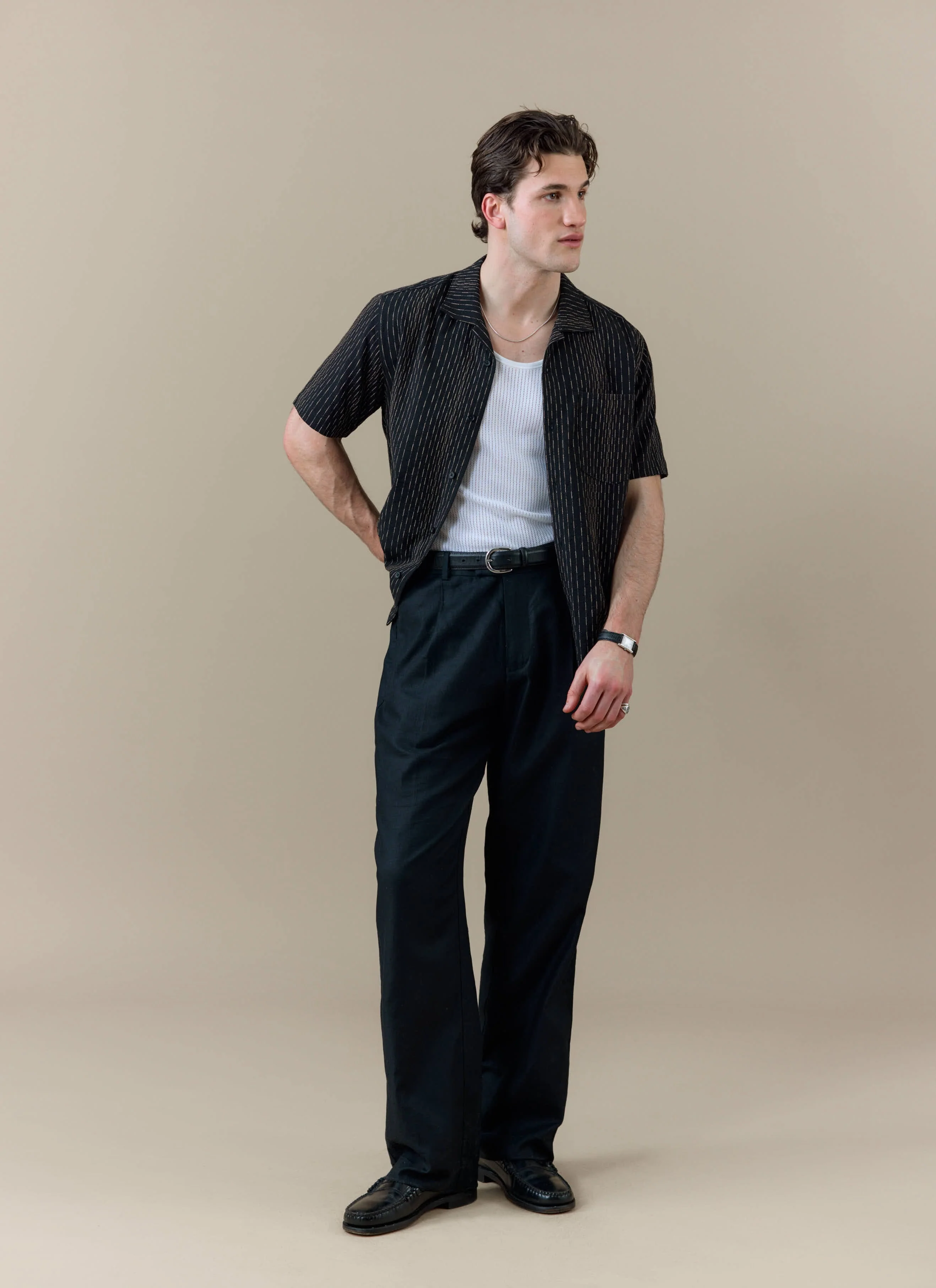 2946-leland-cuban-shirt-cotton-black-3.webp Leland Cuban Shirt | Cotton | Black