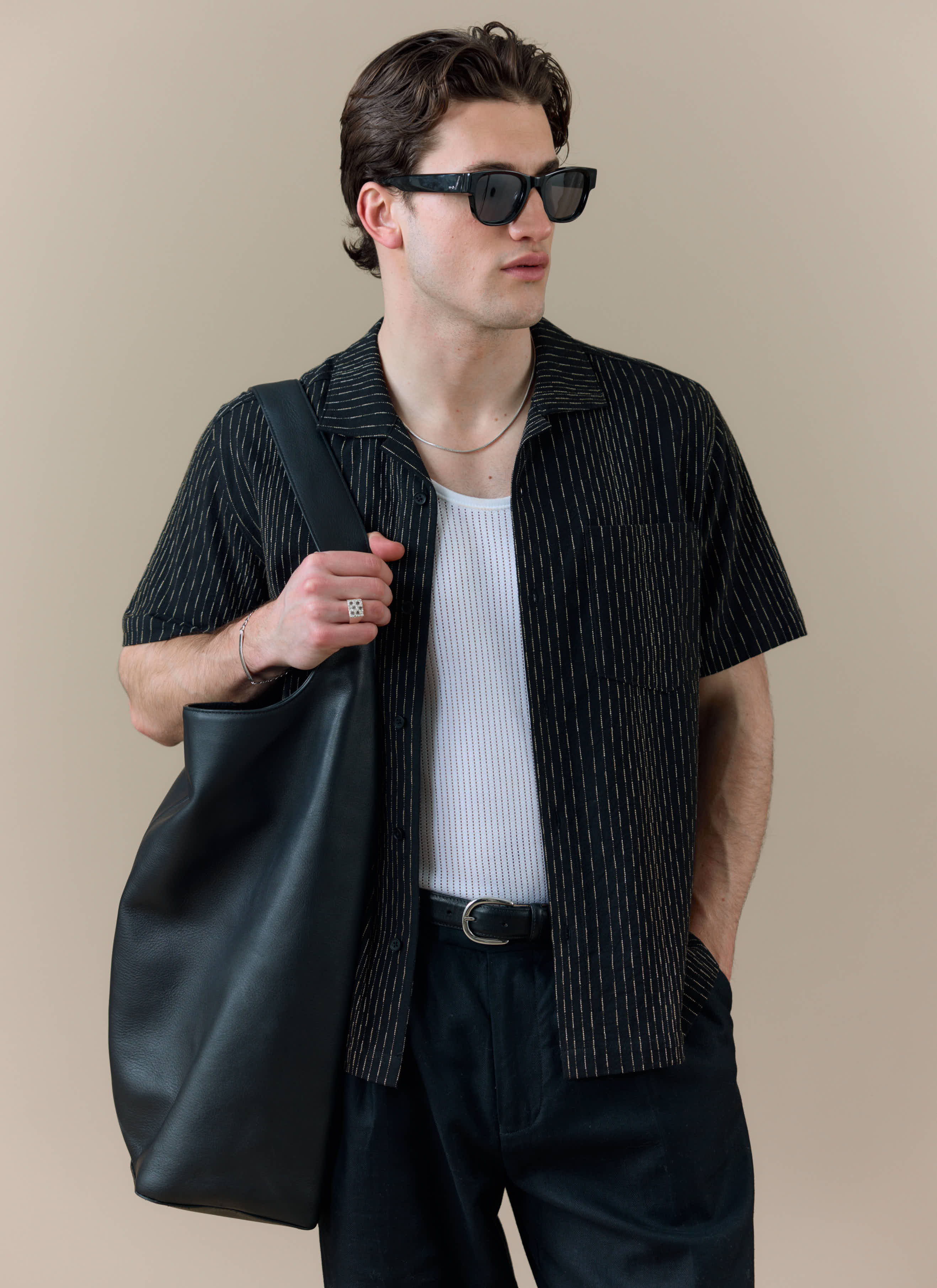 2946-leland-cuban-shirt-cotton-black-4.jpg Leland Cuban Shirt | Cotton | Black