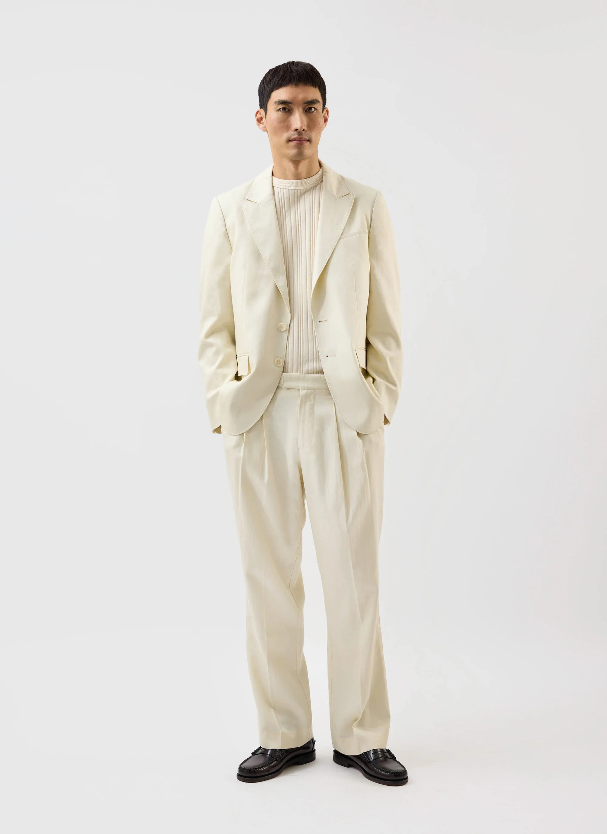 Lyocell Tailored Blazer | Percival x Warren | Cream