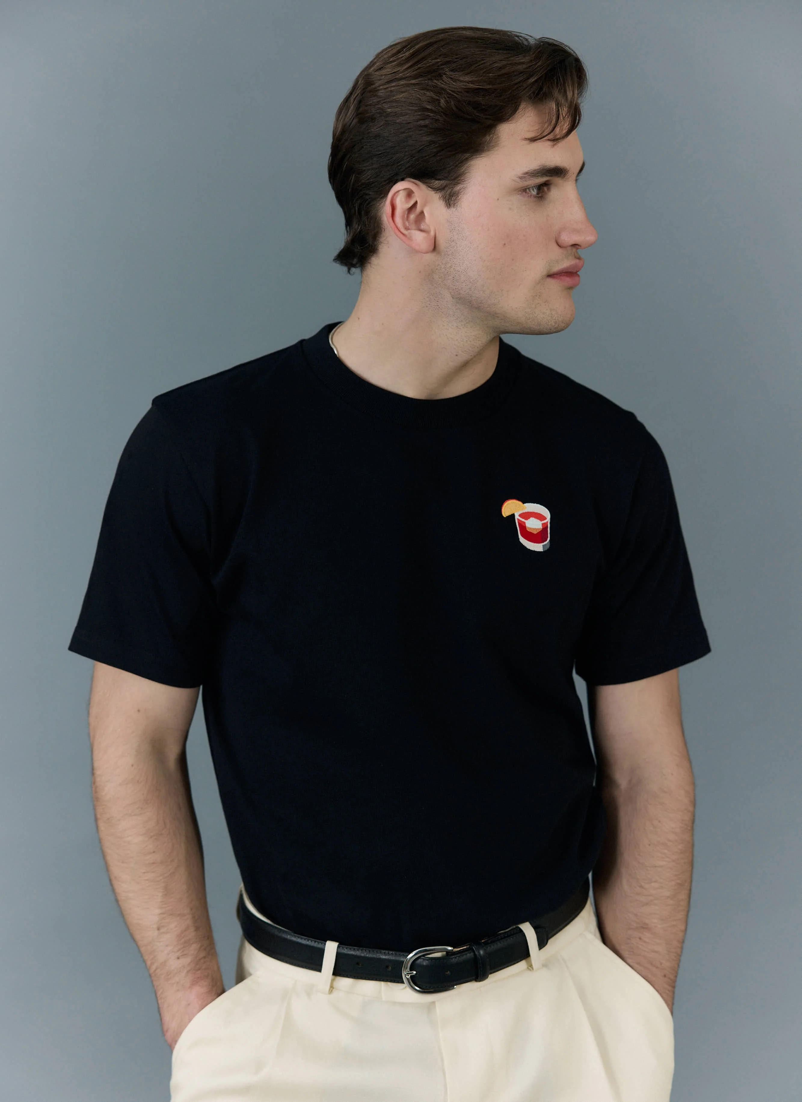 305-negroni-embroidered-t-shirt-organic-cotton-black-3.webp Negroni Embroidered T Shirt | Organic Cotton | Black