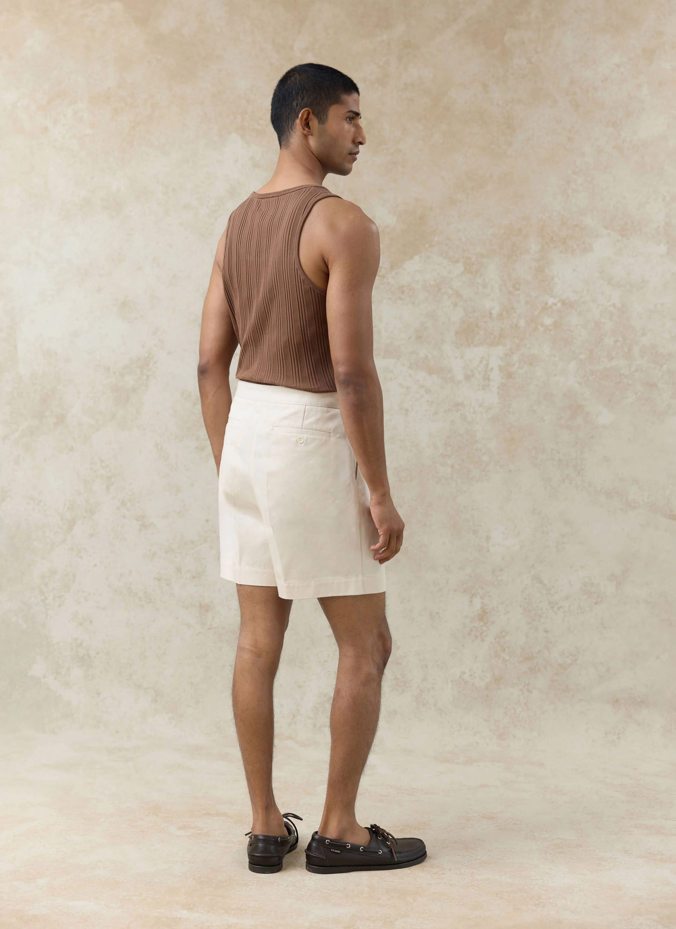 326-blake-double-pleated-shorts-cotton-cream-3.webp Blake Double Pleated Shorts | Cotton | Cream