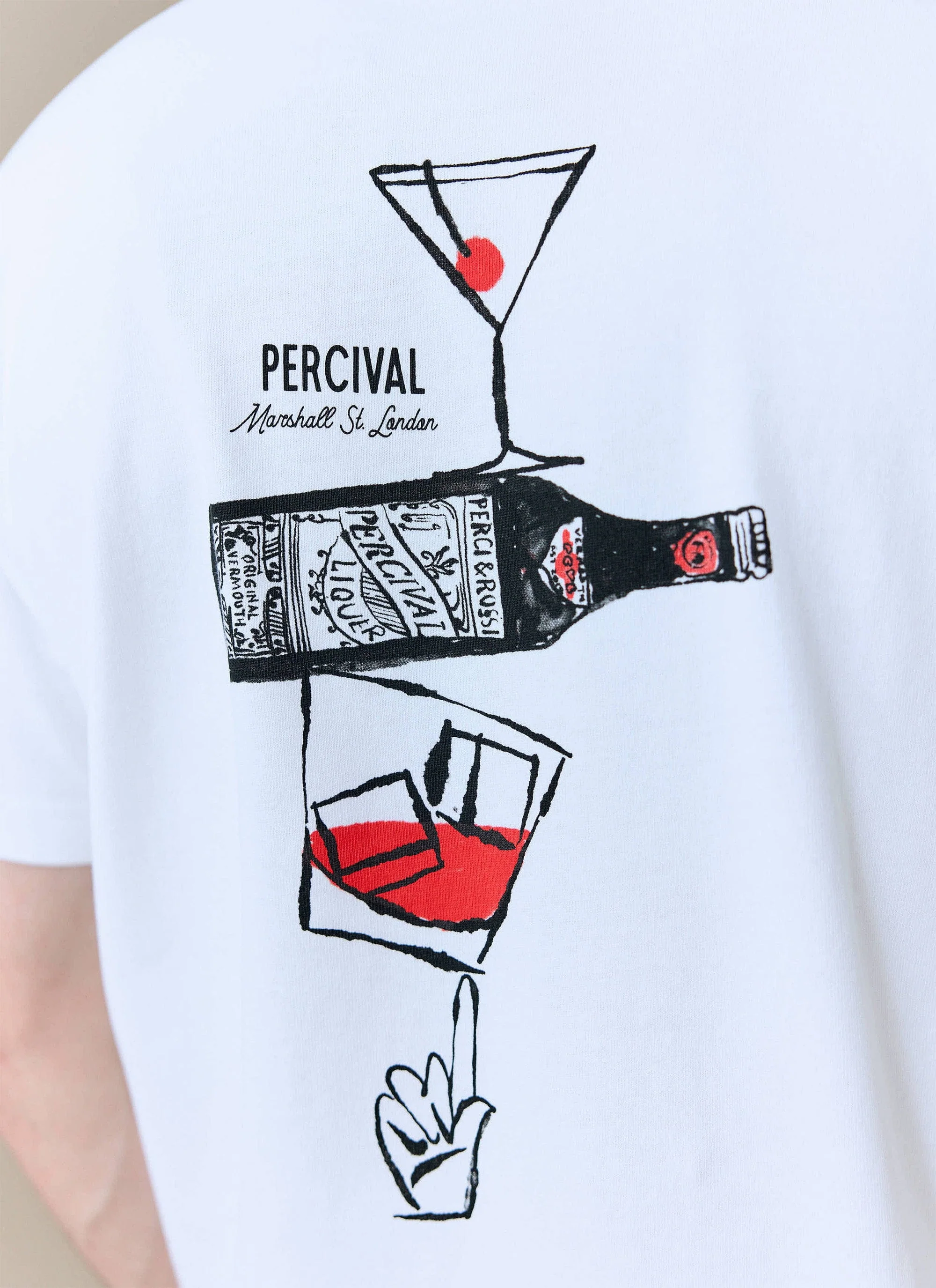 Perci and Rossi Martini Oversized T Shirt | Organic Cotton | White