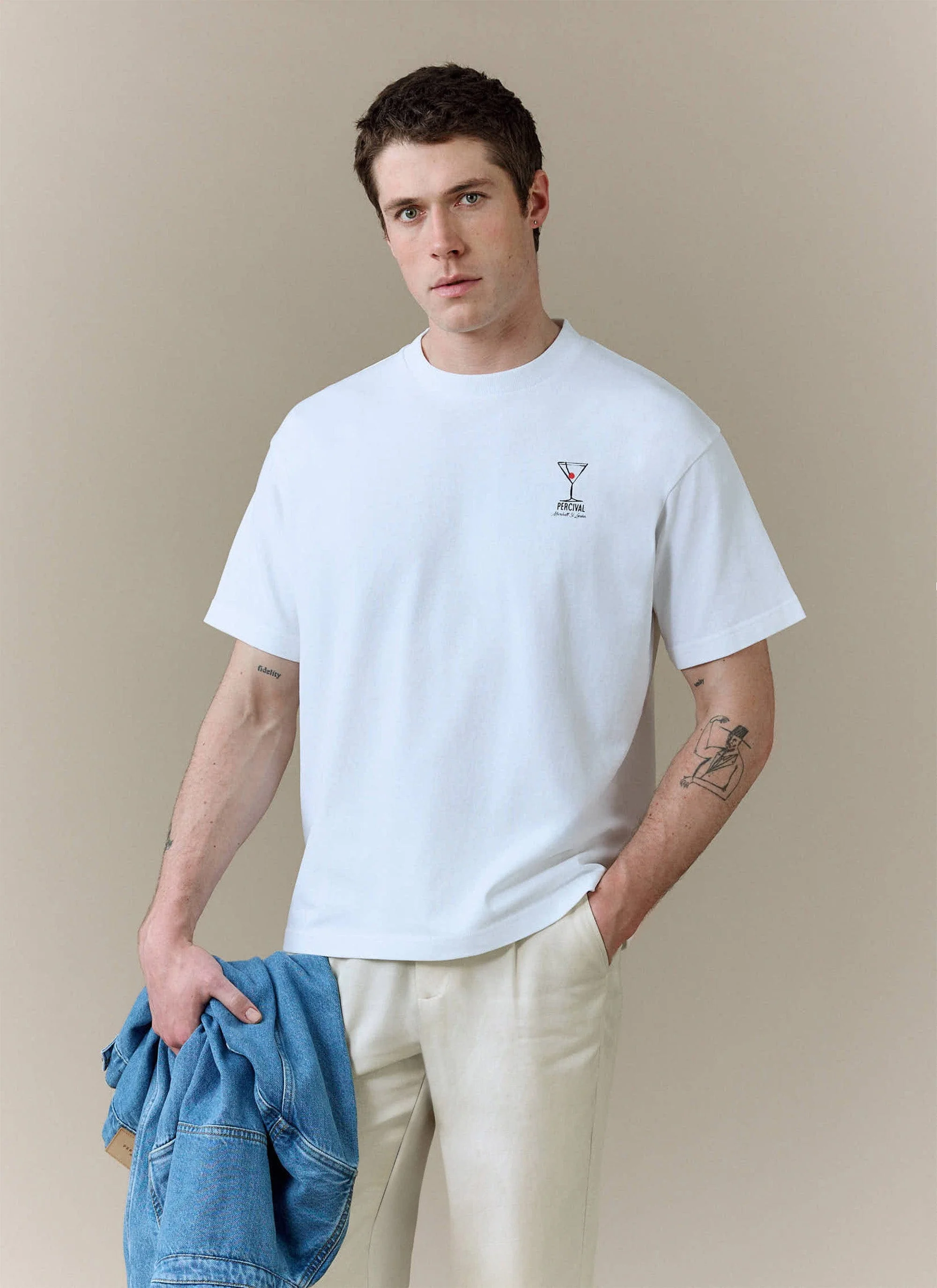 Perci and Rossi Martini Oversized T Shirt | Organic Cotton | White