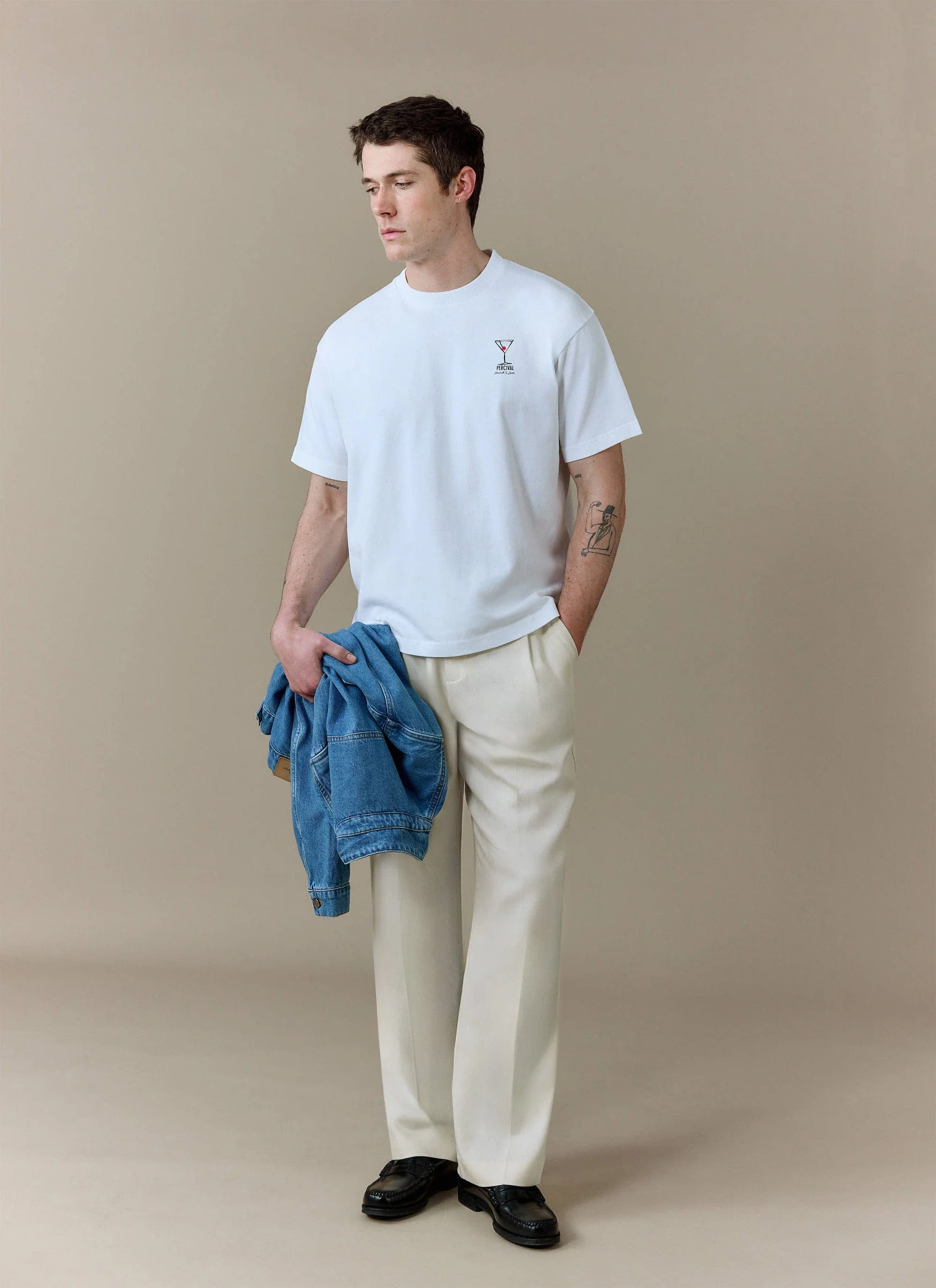 Perci and Rossi Martini Oversized T Shirt | Organic Cotton | White