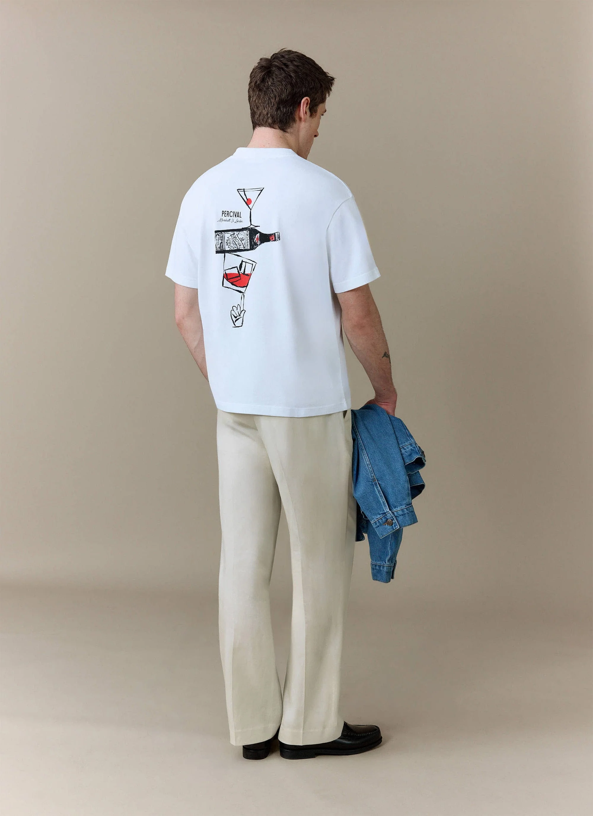 Perci and Rossi Martini Oversized T Shirt | Organic Cotton | White