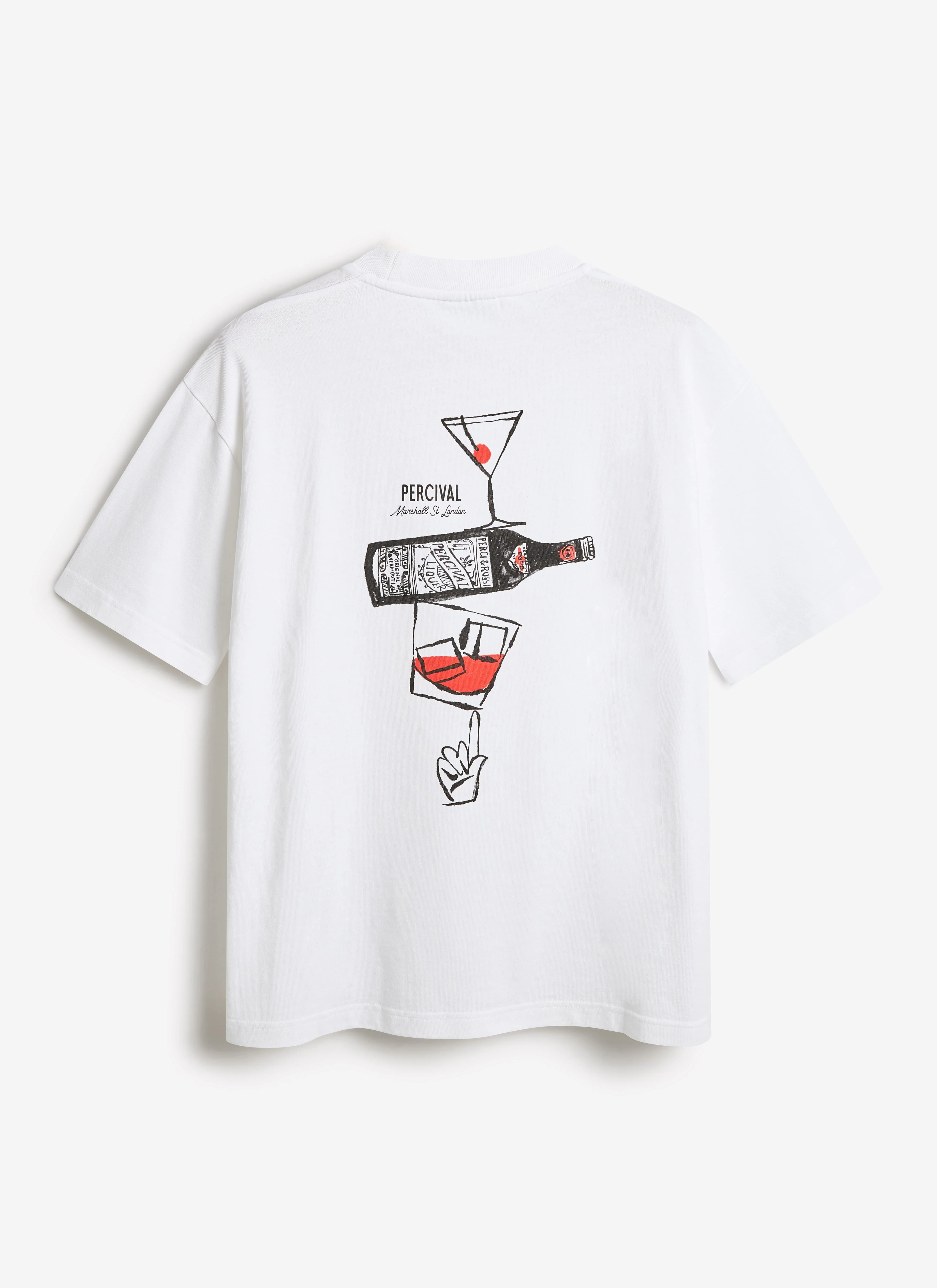 Perci and Rossi Martini Oversized T Shirt | Organic Cotton | White