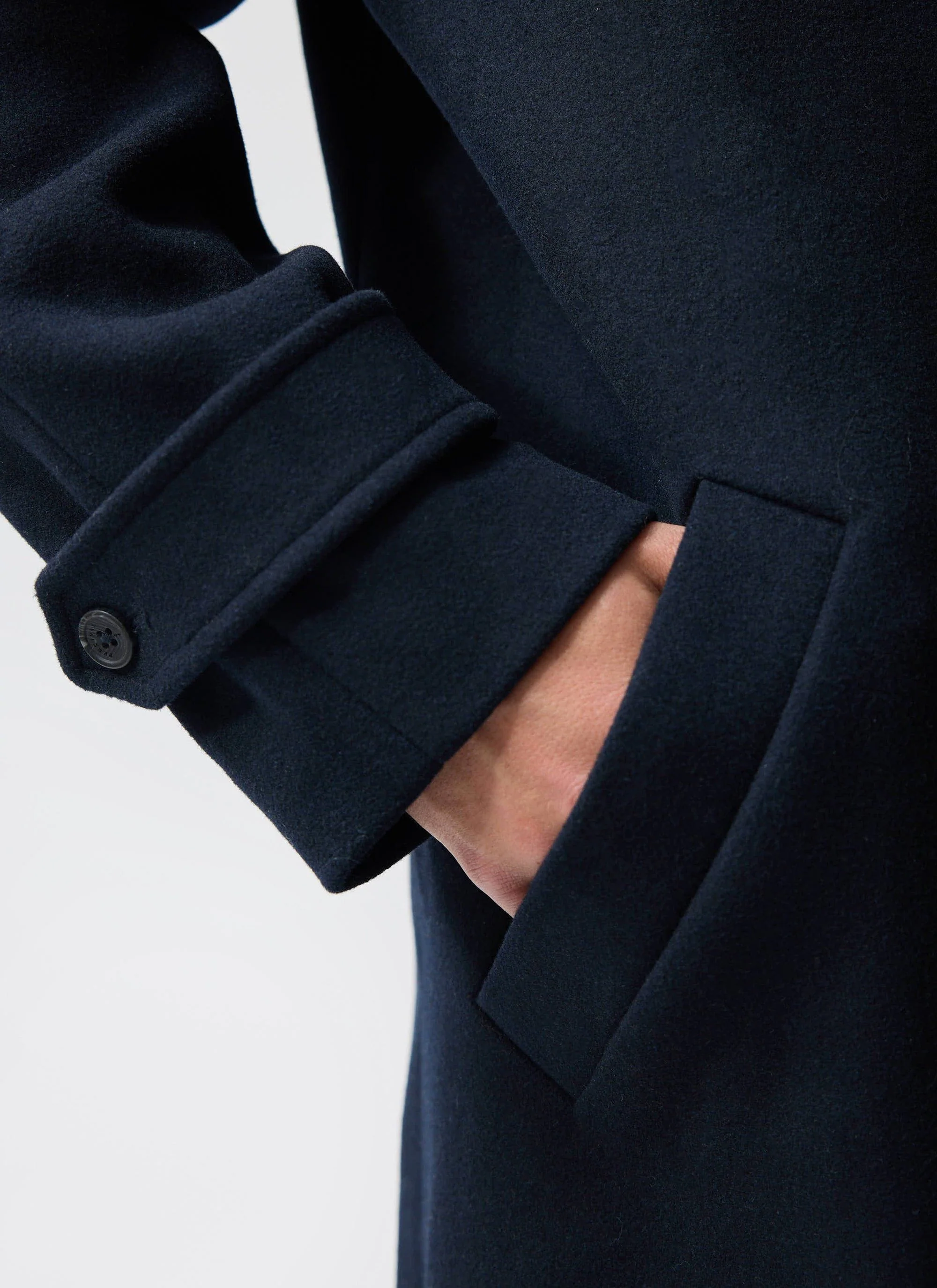 Men's Wool Car Coat | Navy