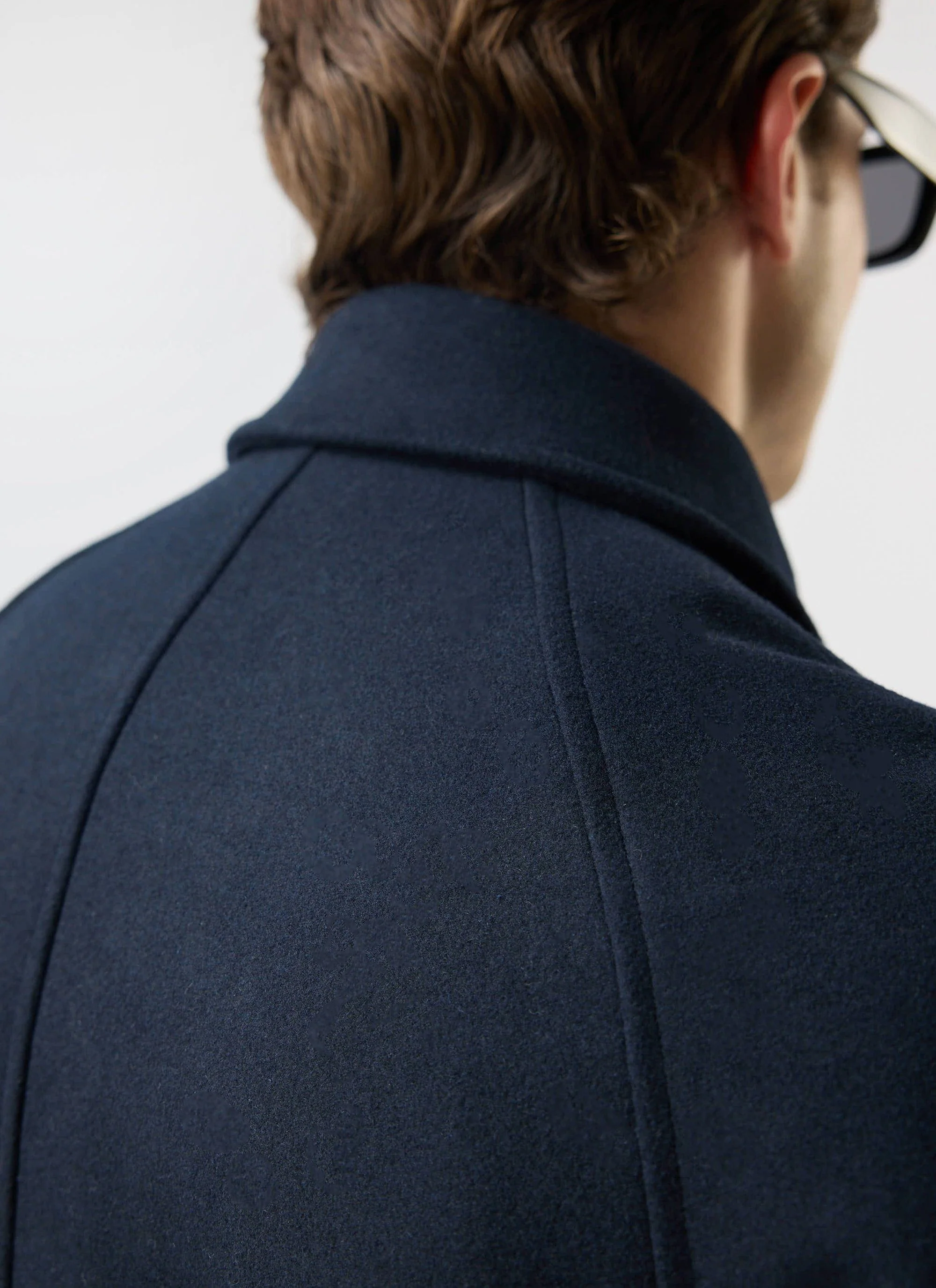 Men's Wool Car Coat | Navy