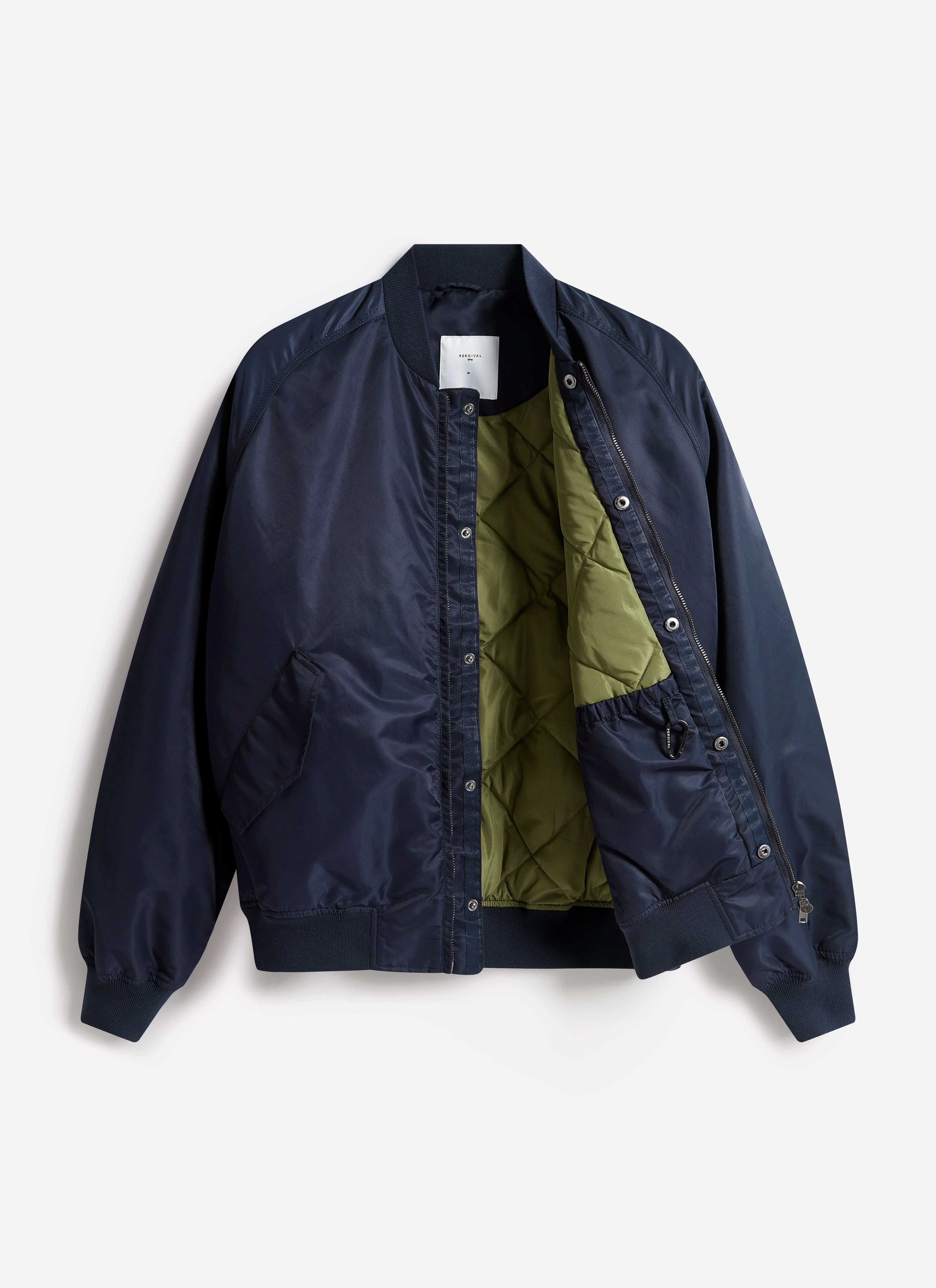 3556-bomber-jacket-nylon-midnight-with-olive-7.webp Bomber Jacket | Nylon | Midnight with Olive