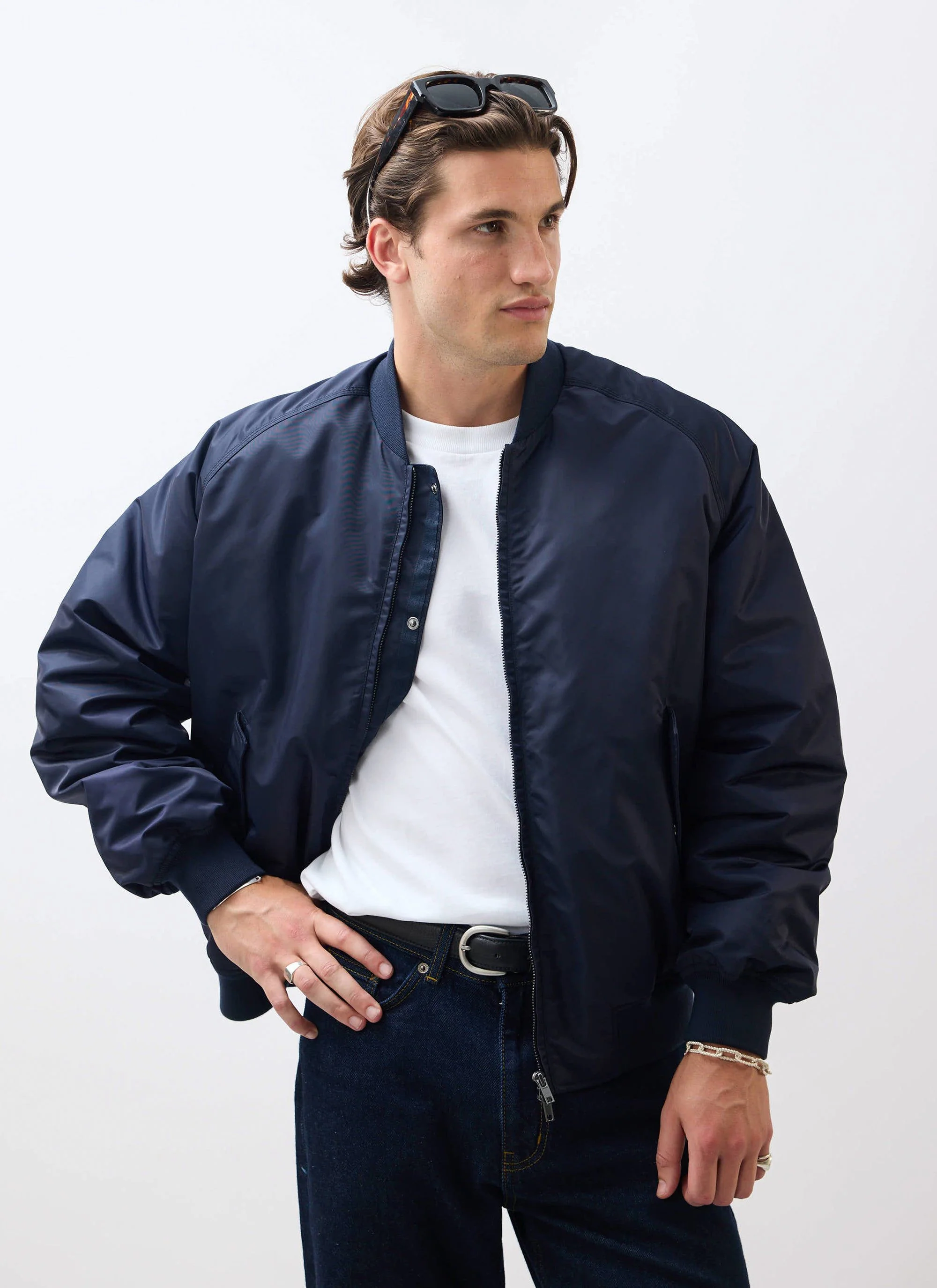 3556-bomber-jacket-nylon-midnight-with-olive-8.webp Bomber Jacket | Nylon | Midnight with Olive
