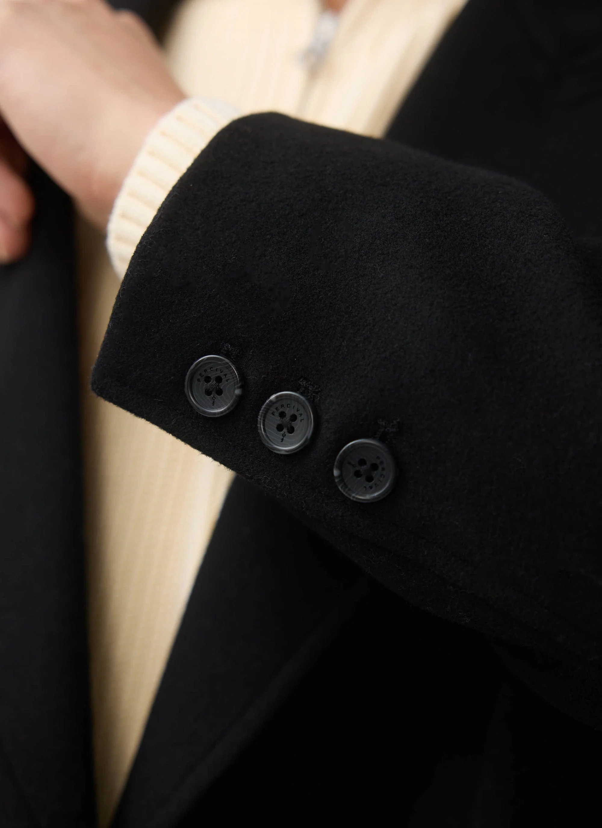 Double Breasted Overcoat | Wool | Black