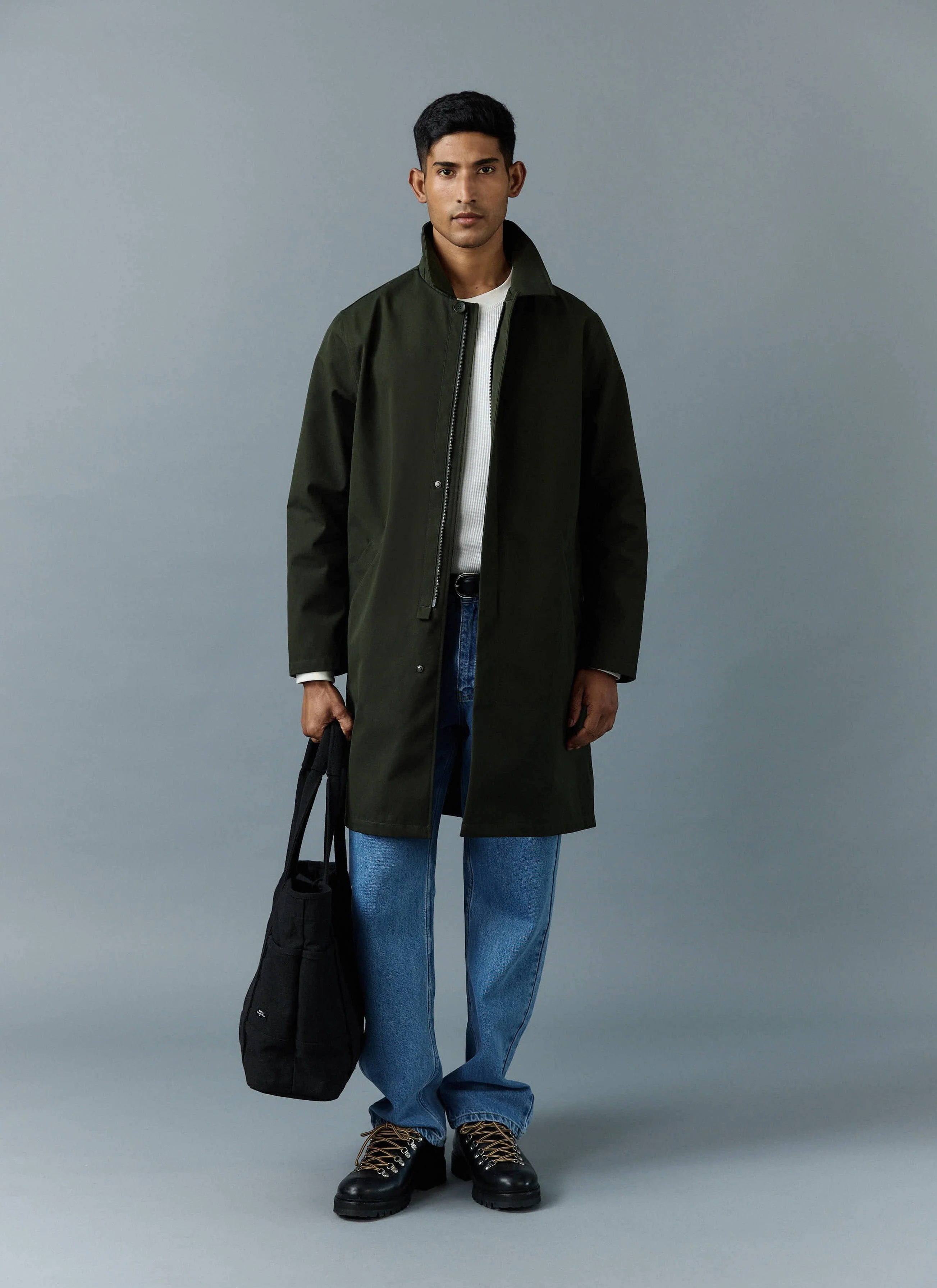 3570-greyson-long-trench-coat-waterproof-forest-with-olive-1.webp Greyson Long Trench Coat | Waterproof | Forest with Olive