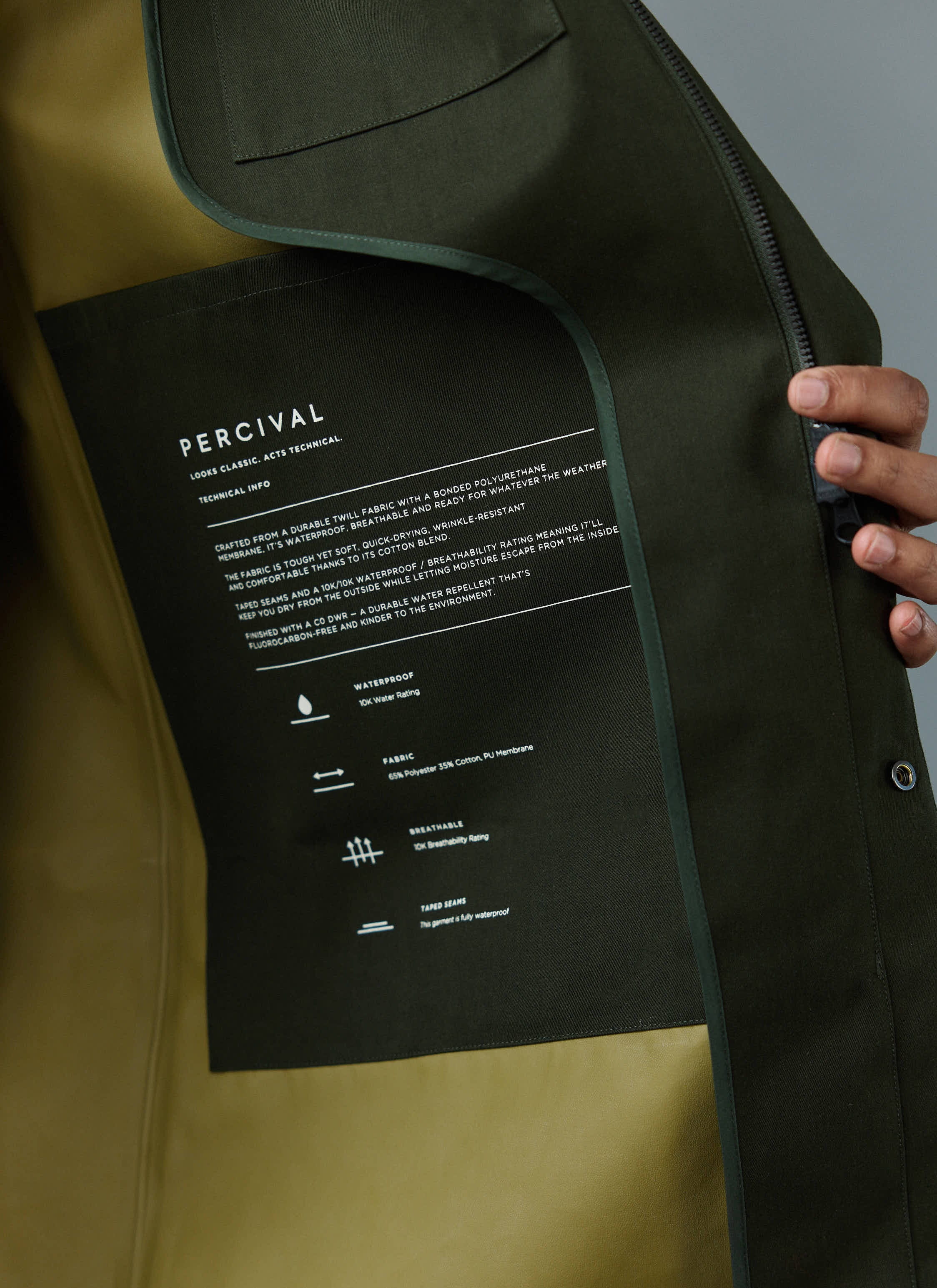 3570-greyson-long-trench-coat-waterproof-forest-with-olive-9.jpg Greyson Long Trench Coat | Waterproof | Forest with Olive