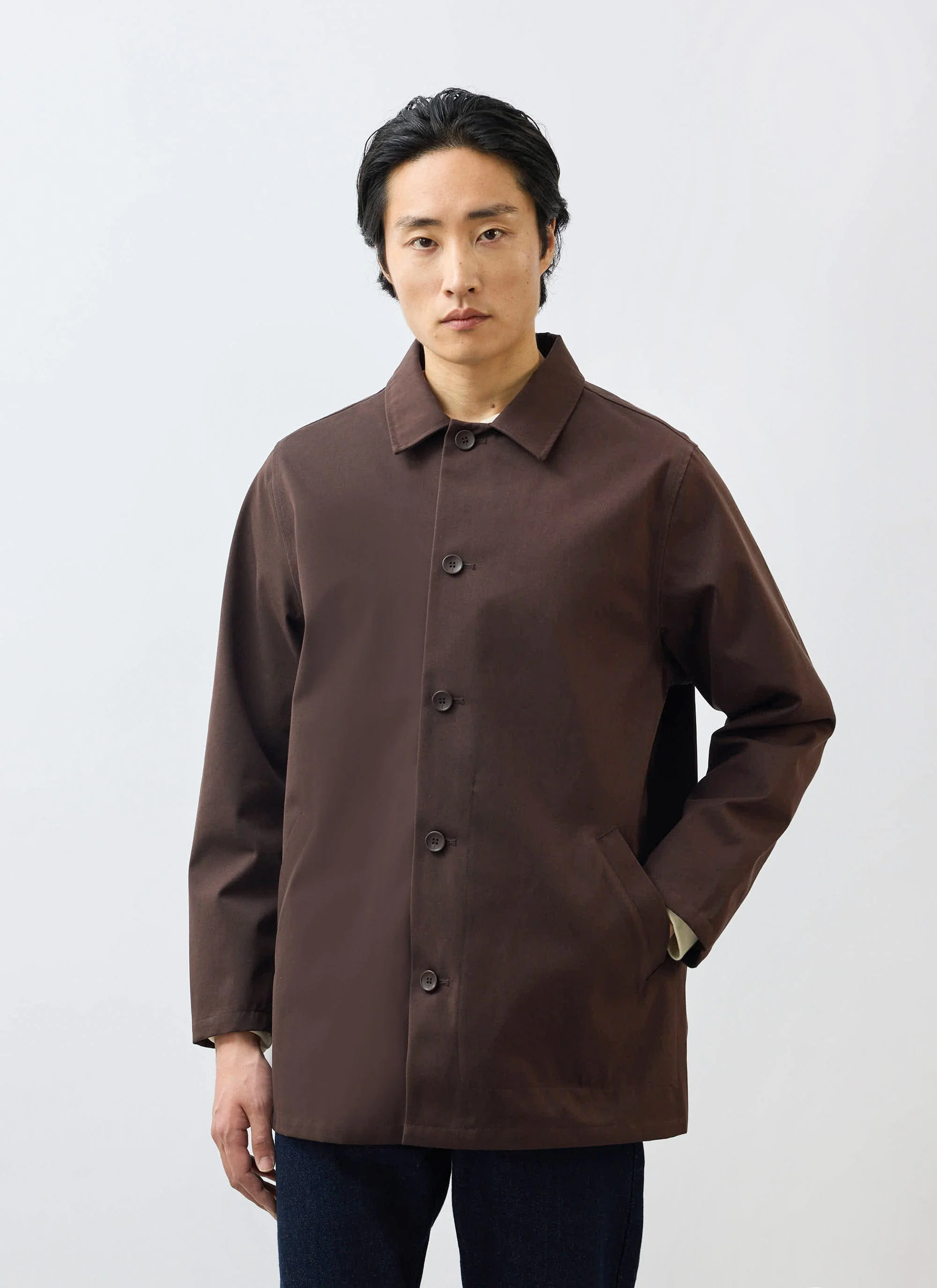 3591-sherlock-short-trench-coat-waterproof-espresso-with-cinnamon-1.webp Sherlock Short Trench Coat | Waterproof | Espresso with Cinnamon