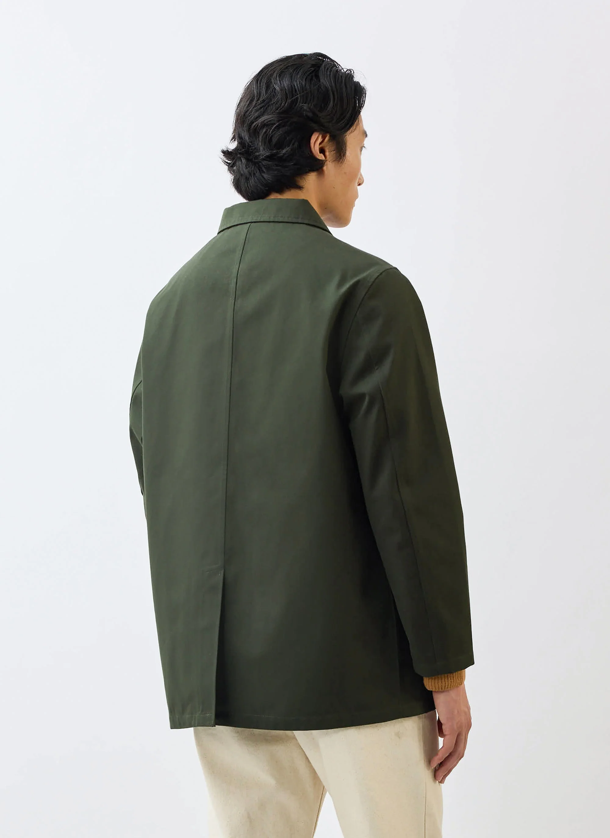 Sherlock Short Trench Coat | Waterproof | Forest with Check