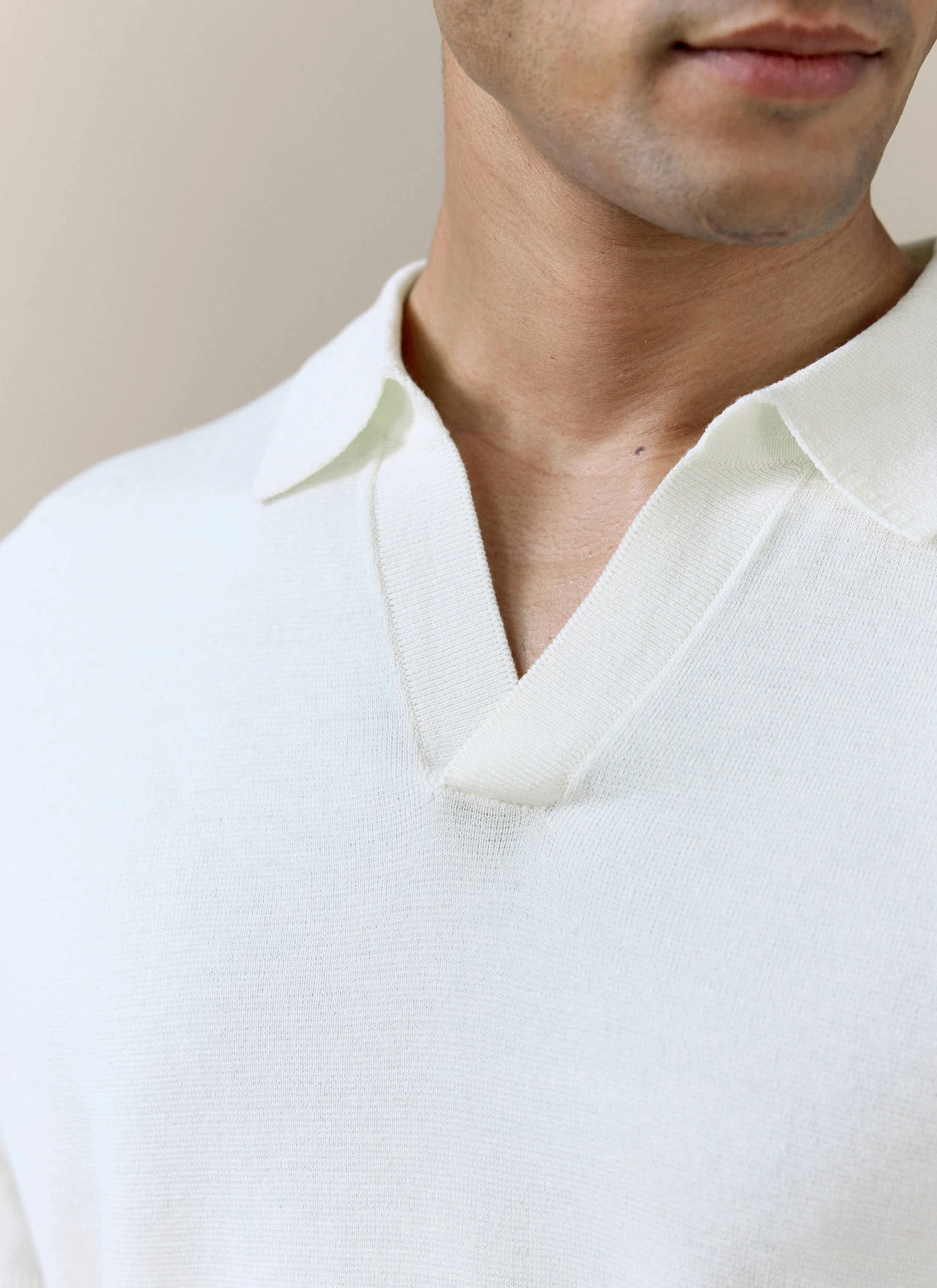 361-laurence-knitted-polo-linen-lyocell-blend-cream-2.webp Laurence Knitted Polo | Linen Lyocell Blend | Cream