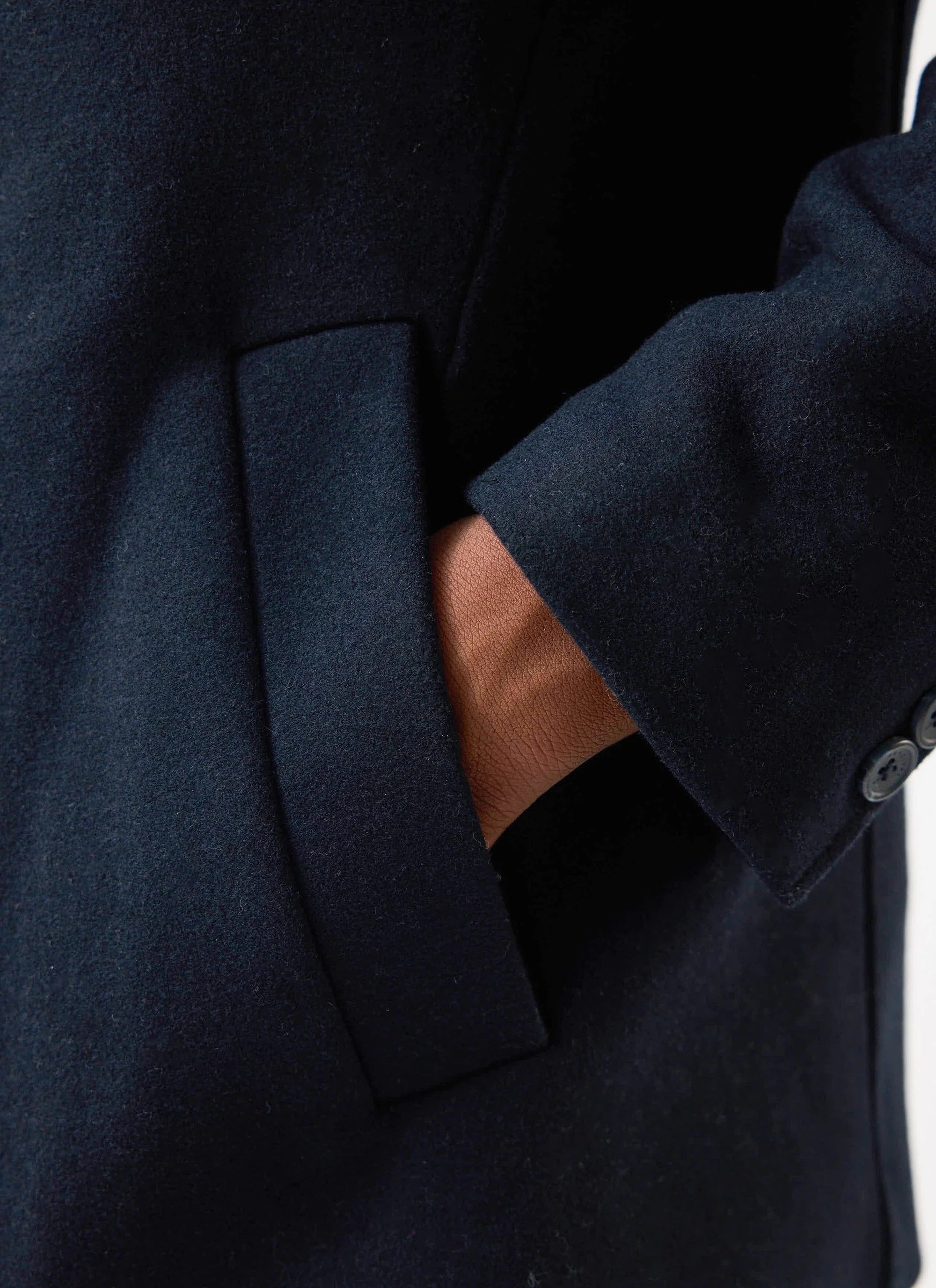 3694-peacoat-melton-wool-navy-3.webp Peacoat | Melton Wool | Navy