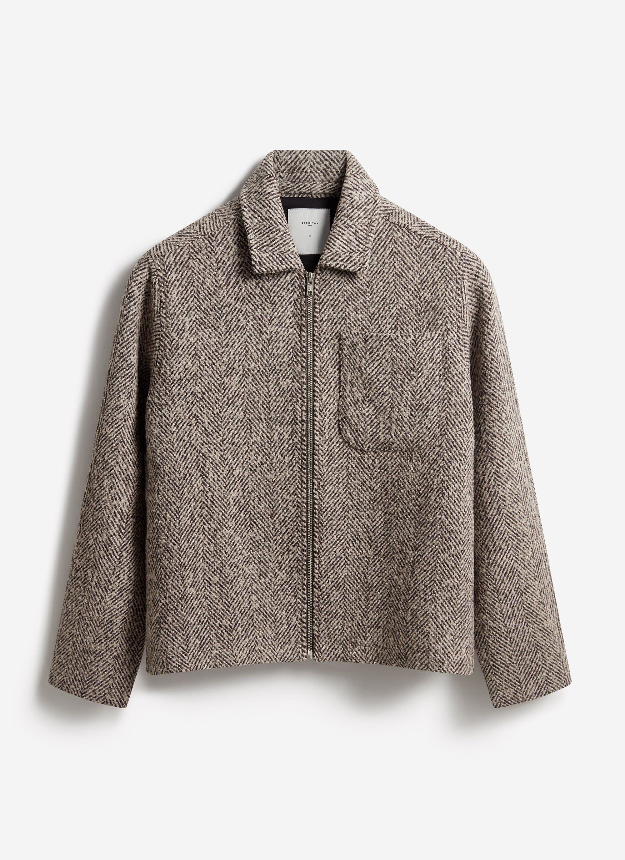 3750-herringbone-zip-jacket-wool-cream-6.jpg Herringbone Zip Jacket | Wool | Cream
