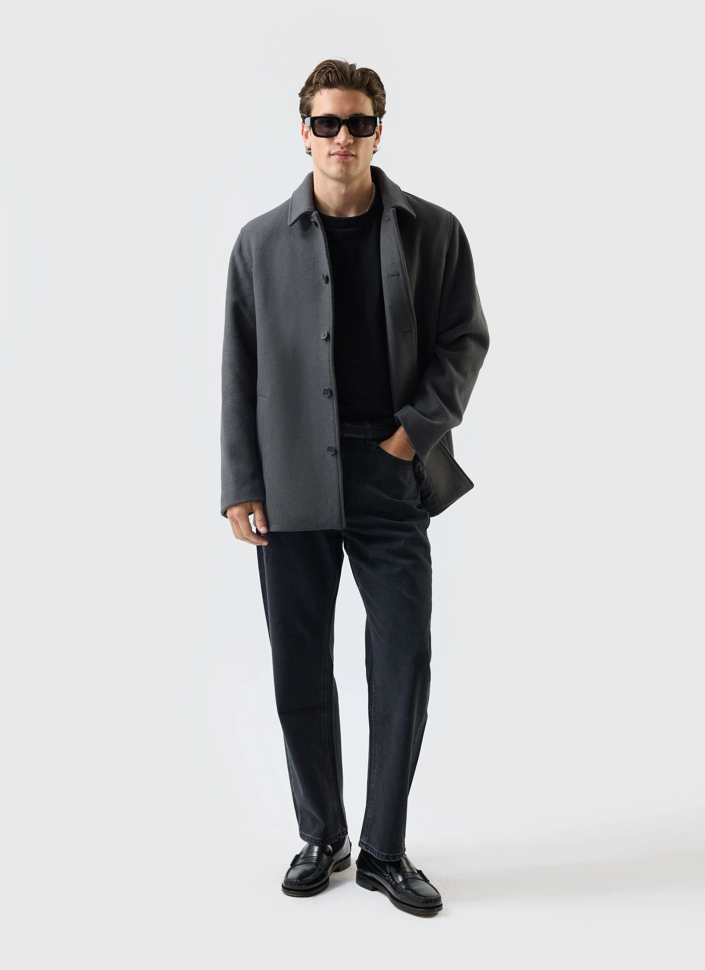 3764-peacoat-melton-wool-charcoal-1.webp Peacoat | Melton Wool | Charcoal