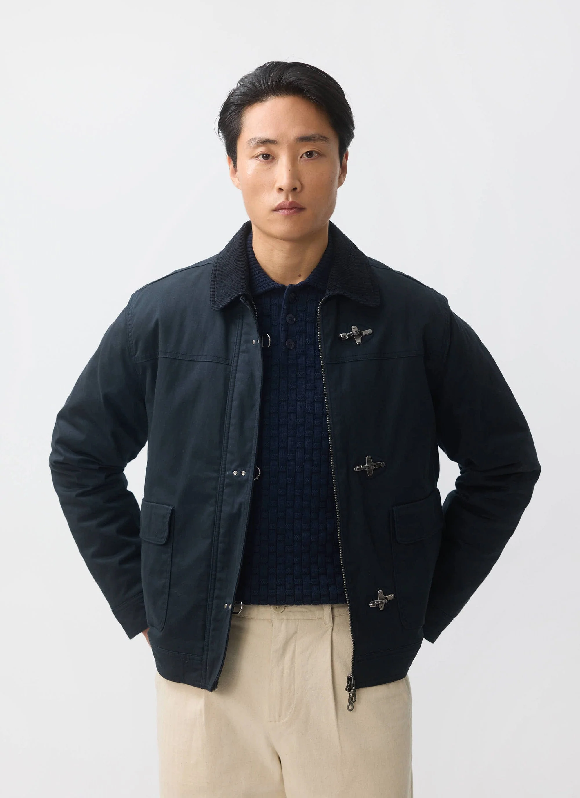 Fontane Wax Jacket | Navy
