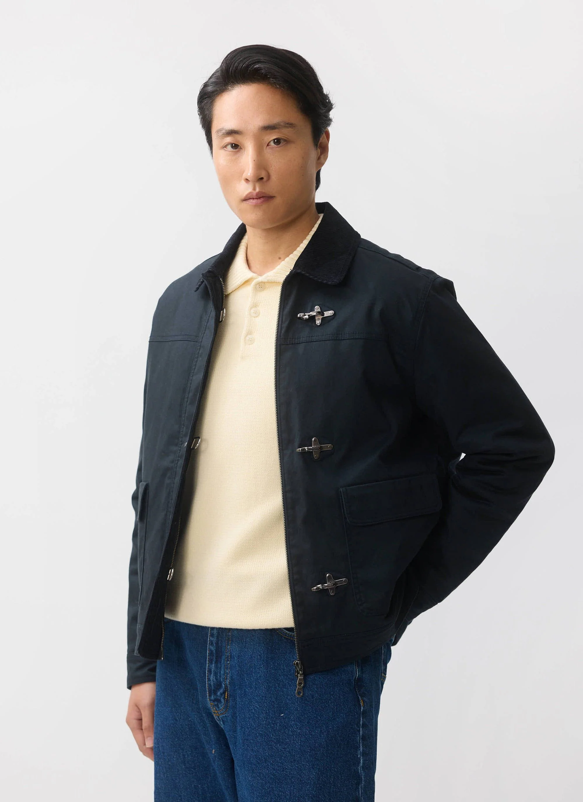 Fontane Wax Jacket | Navy