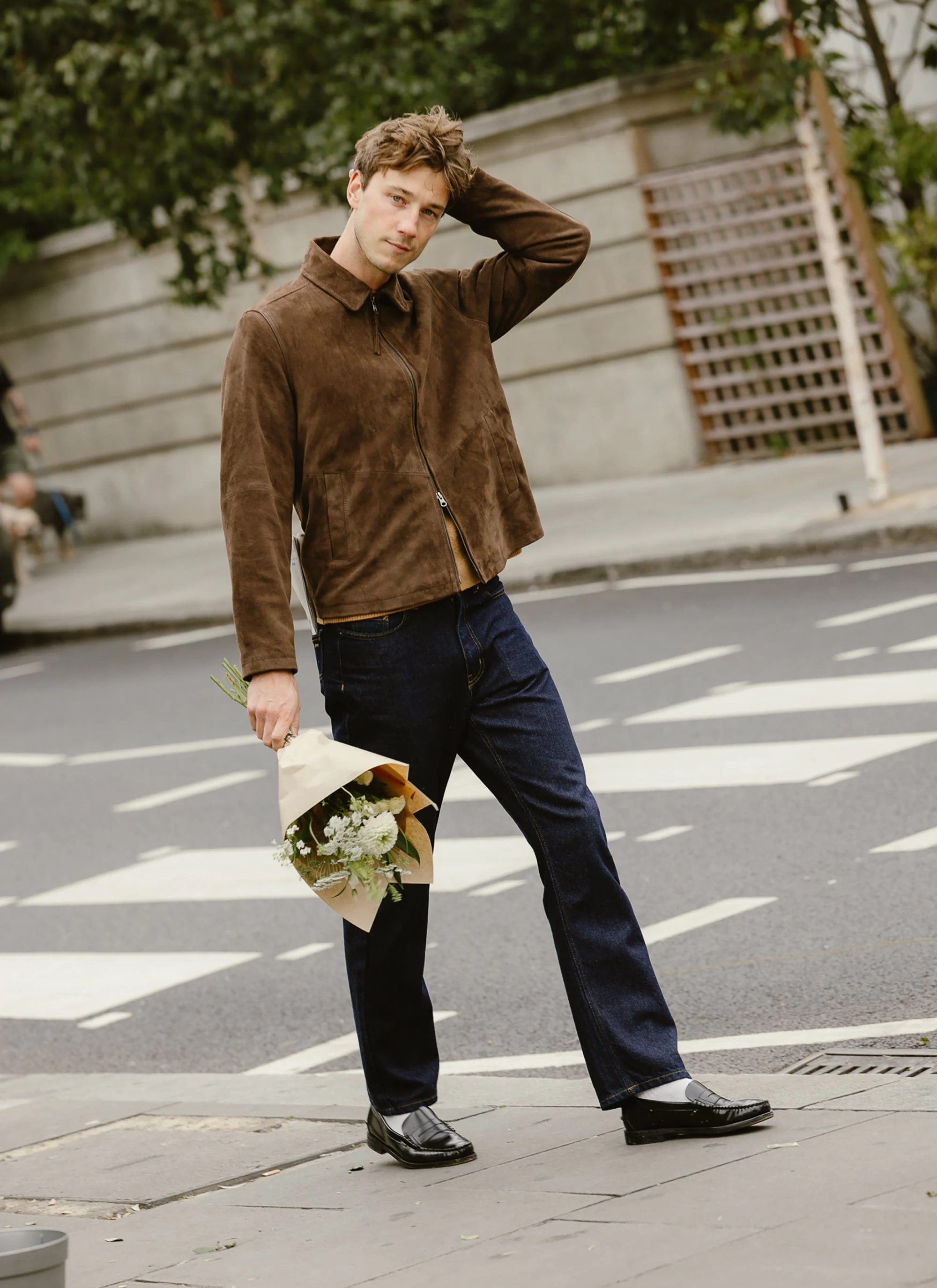 Prologue Suede Zip Jacket | Espresso