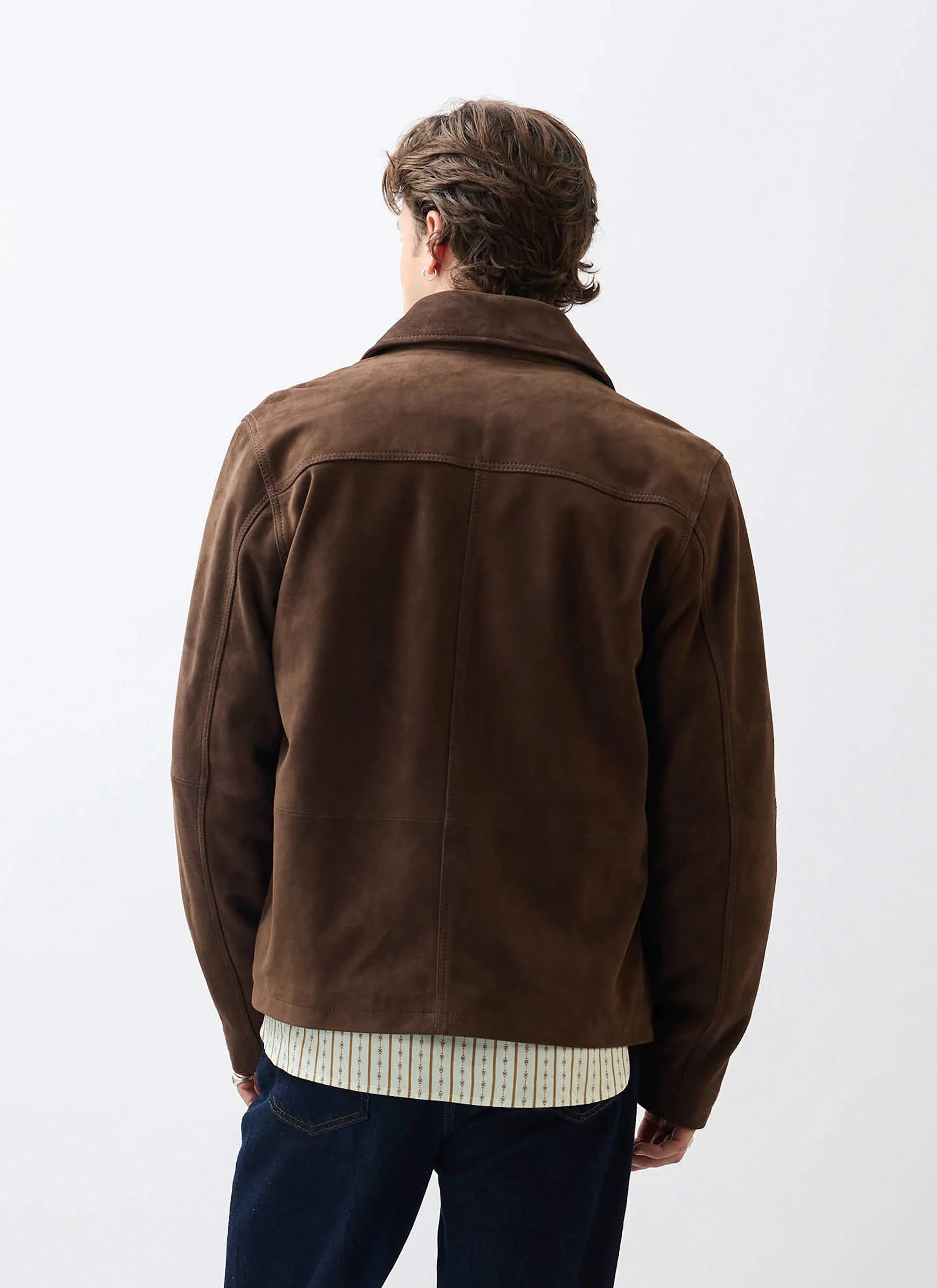 Prologue Suede Zip Jacket | Espresso