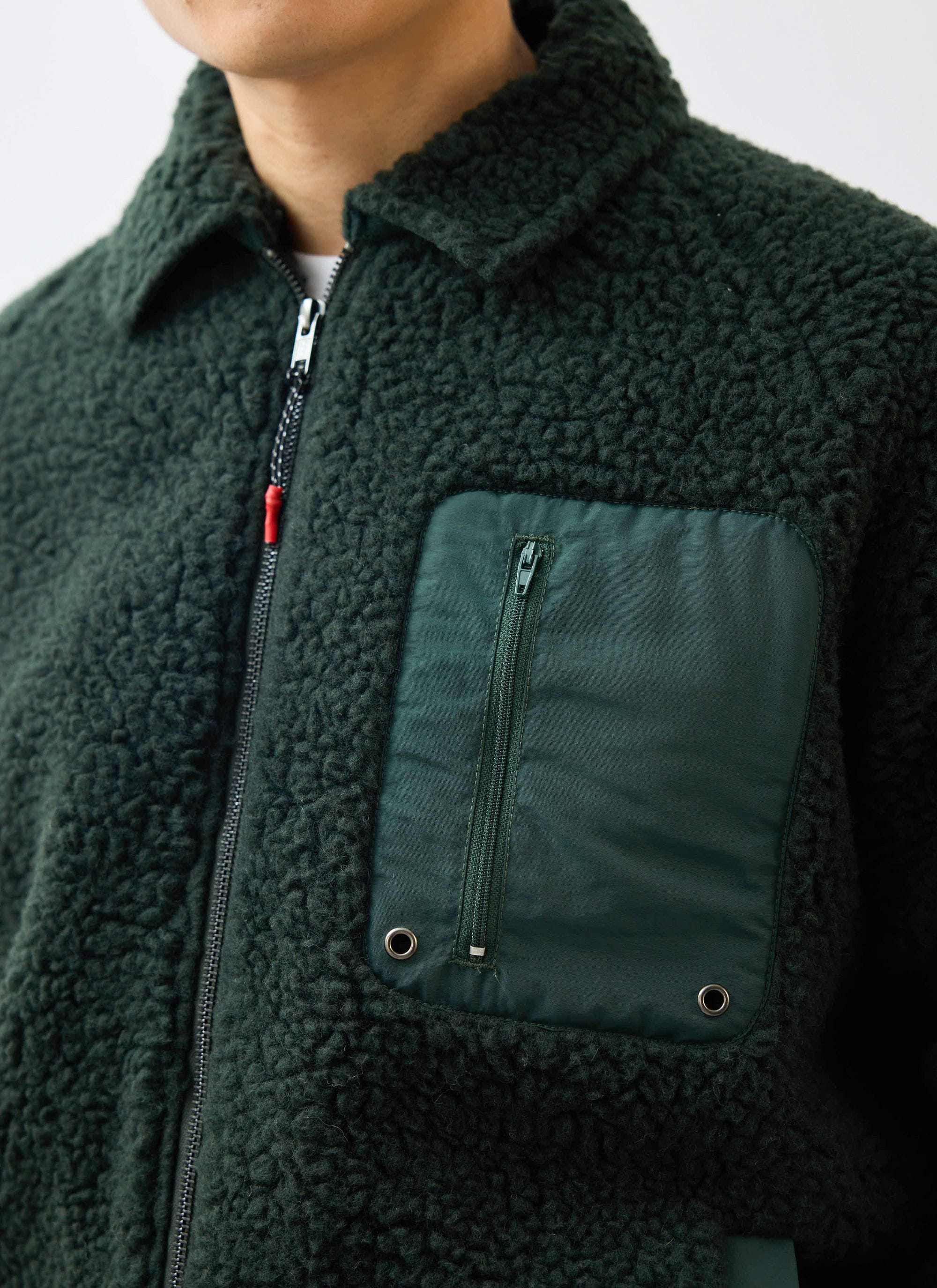 3806-men-s-wool-fleece-jacket-forest-2.jpg Men's Wool Fleece Jacket | Forest