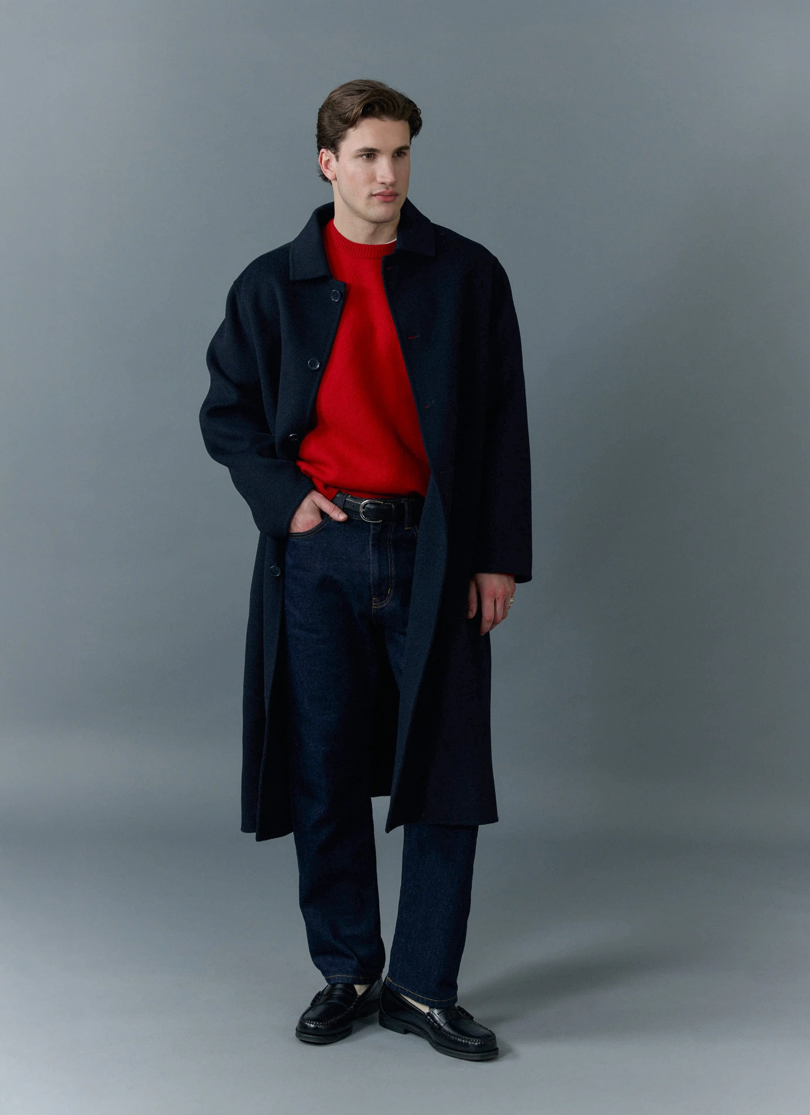 382-straight-leg-denim-jeans-cotton-dark-indigo-3.webp Straight Leg Denim Jeans | Cotton | Dark Indigo