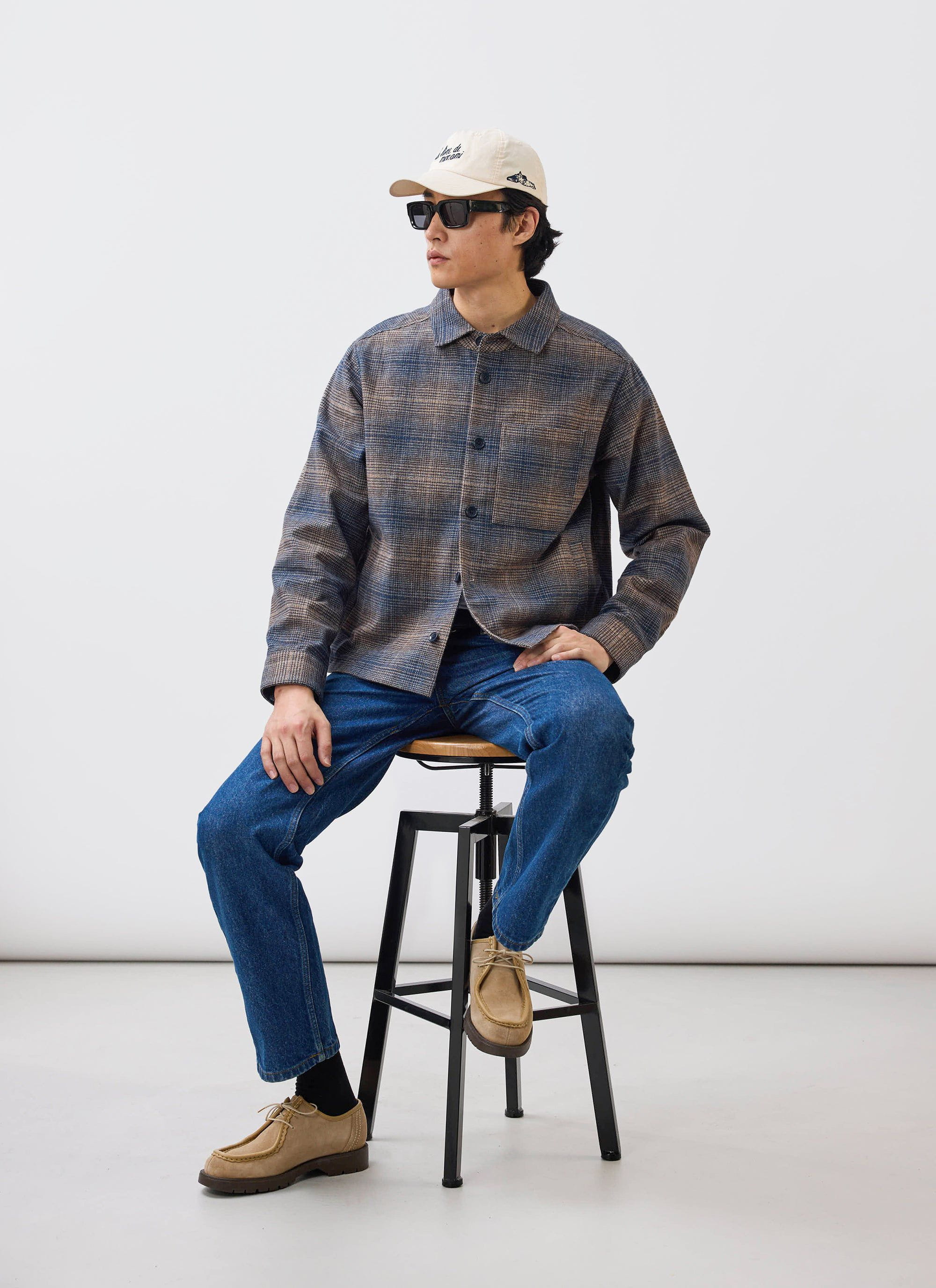 3820-luton-check-overshirt-brown-3.jpg Luton Check Overshirt | Brown