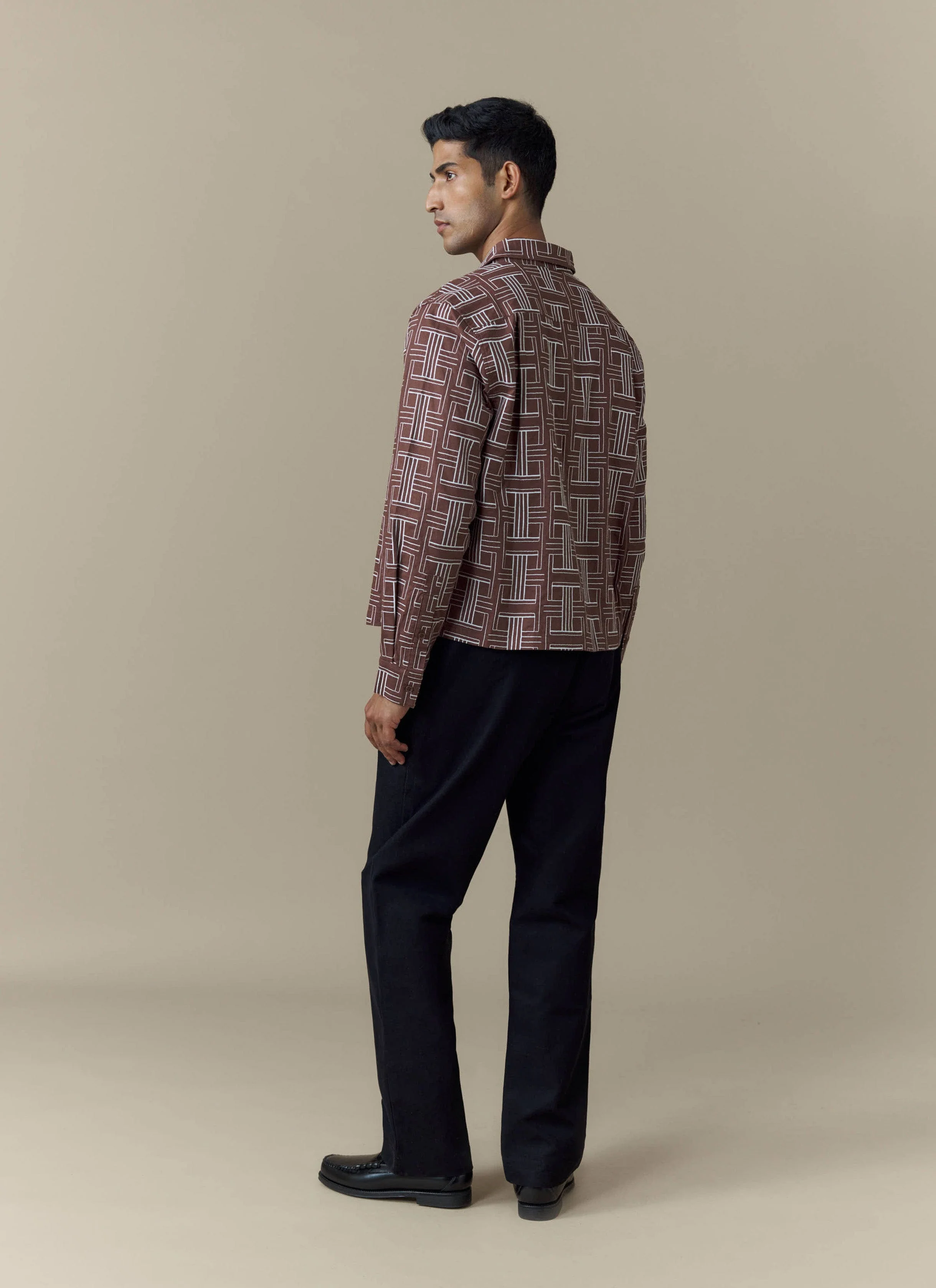 3827-sashiko-boxy-shirt-cotton-brown-5.webp Sashiko Boxy Shirt | Cotton | Brown
