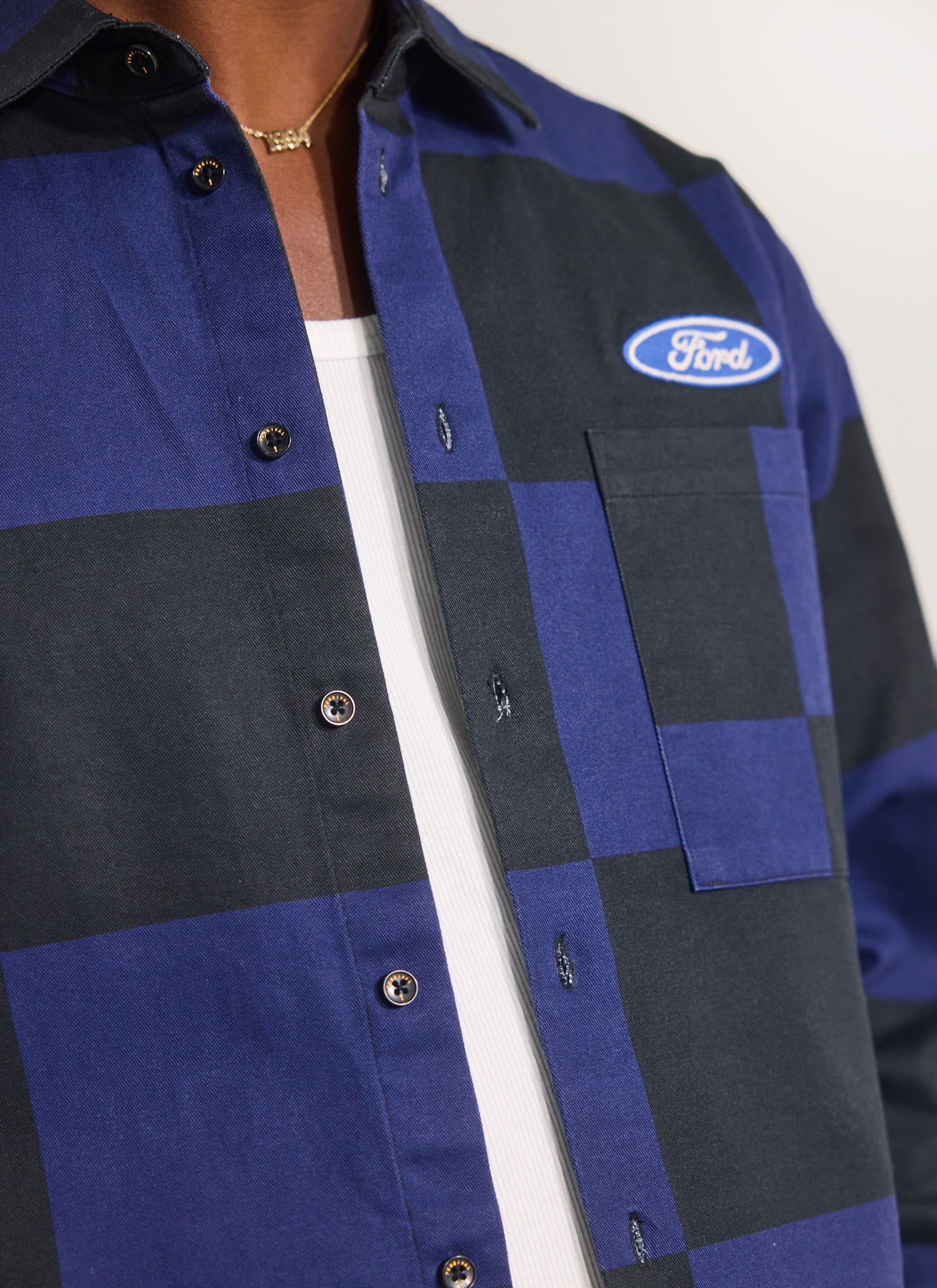 3834-printed-overshirt-percival-x-ford-navy-5.jpg Printed Overshirt | Percival x Ford | Navy